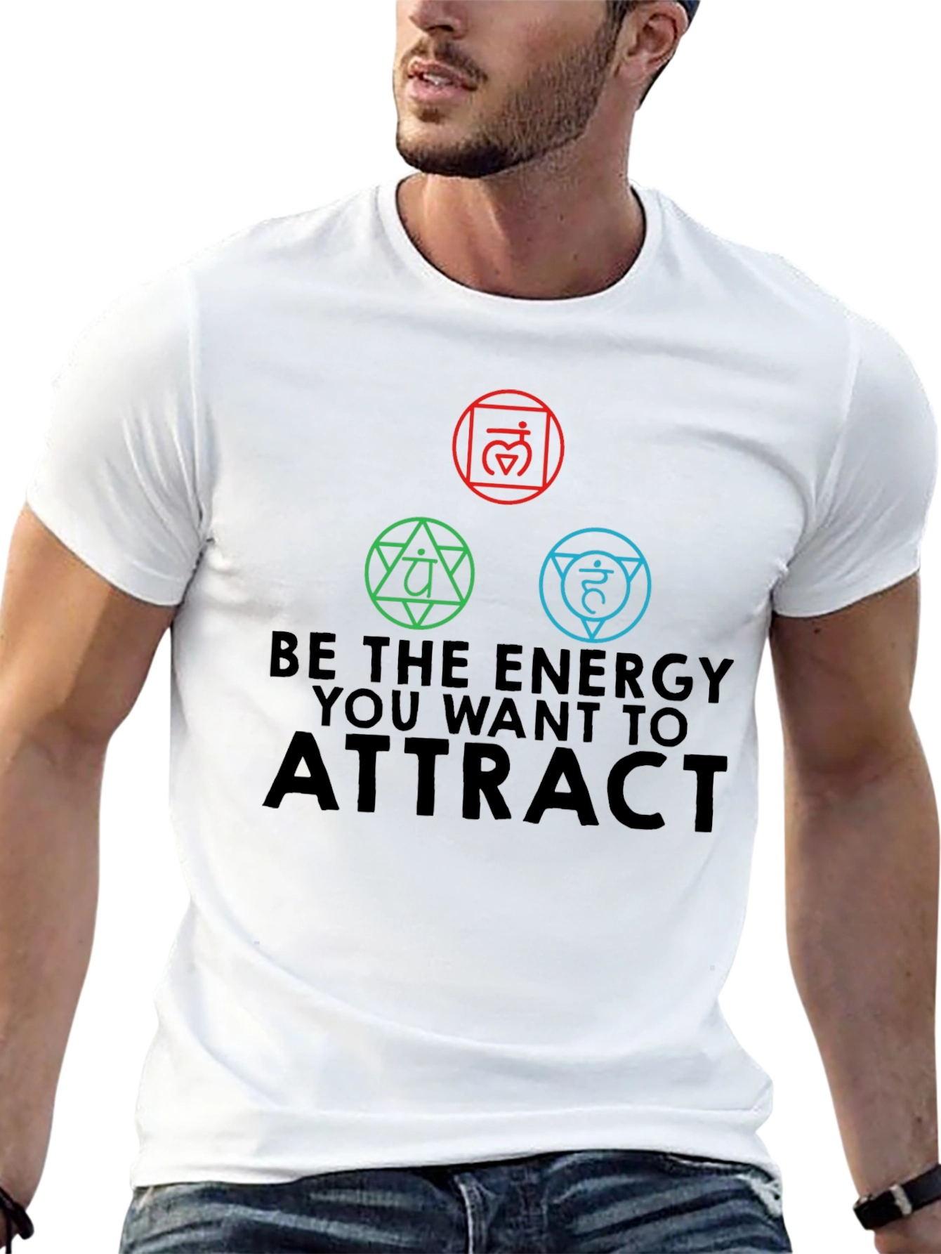 Energy Chakra T-Shirt - Attract Positive Vibes