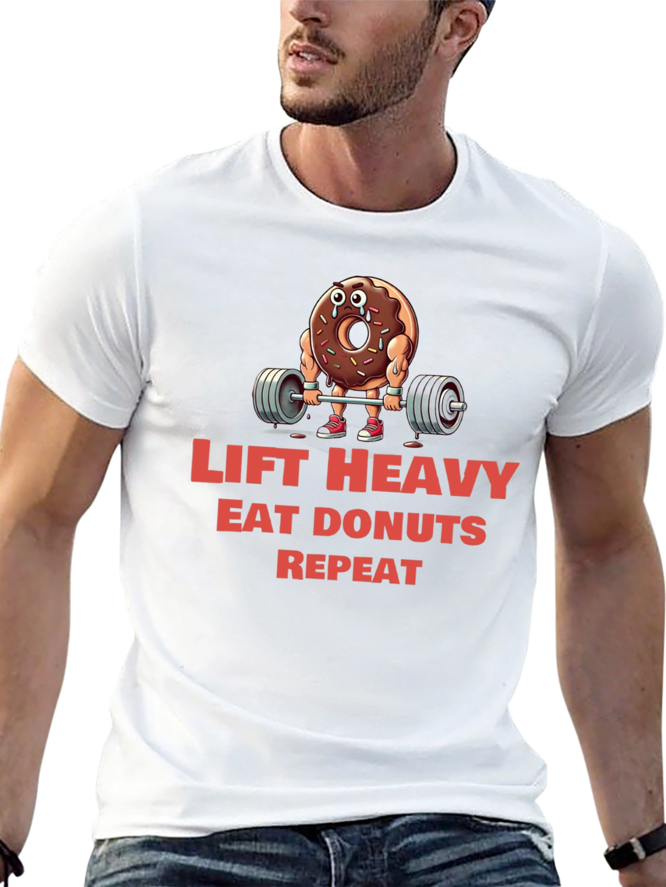 Lift Heavy Eat Donuts T-Shirt