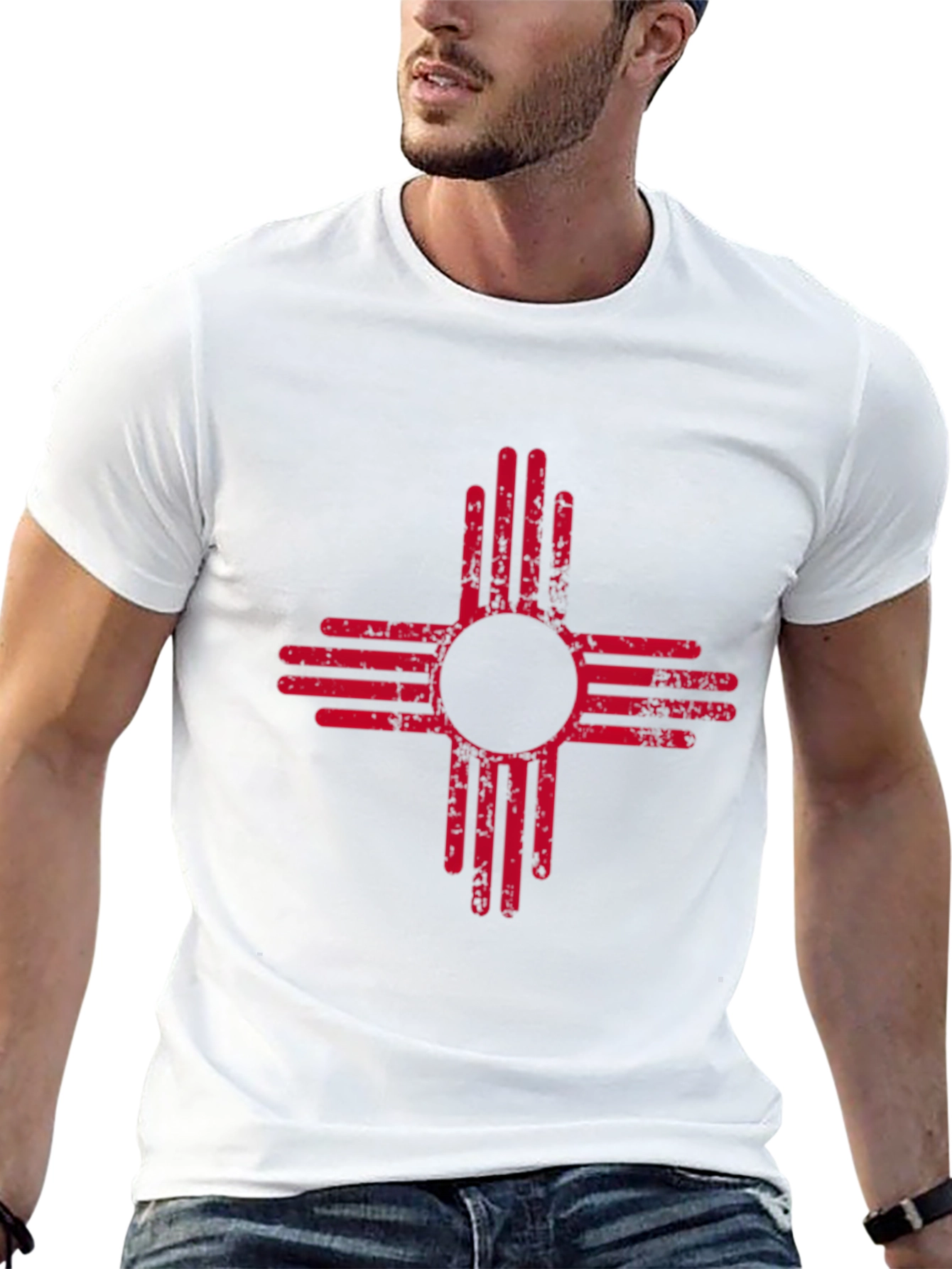 New Mexico Zia Symbol Graphic Tee - Black