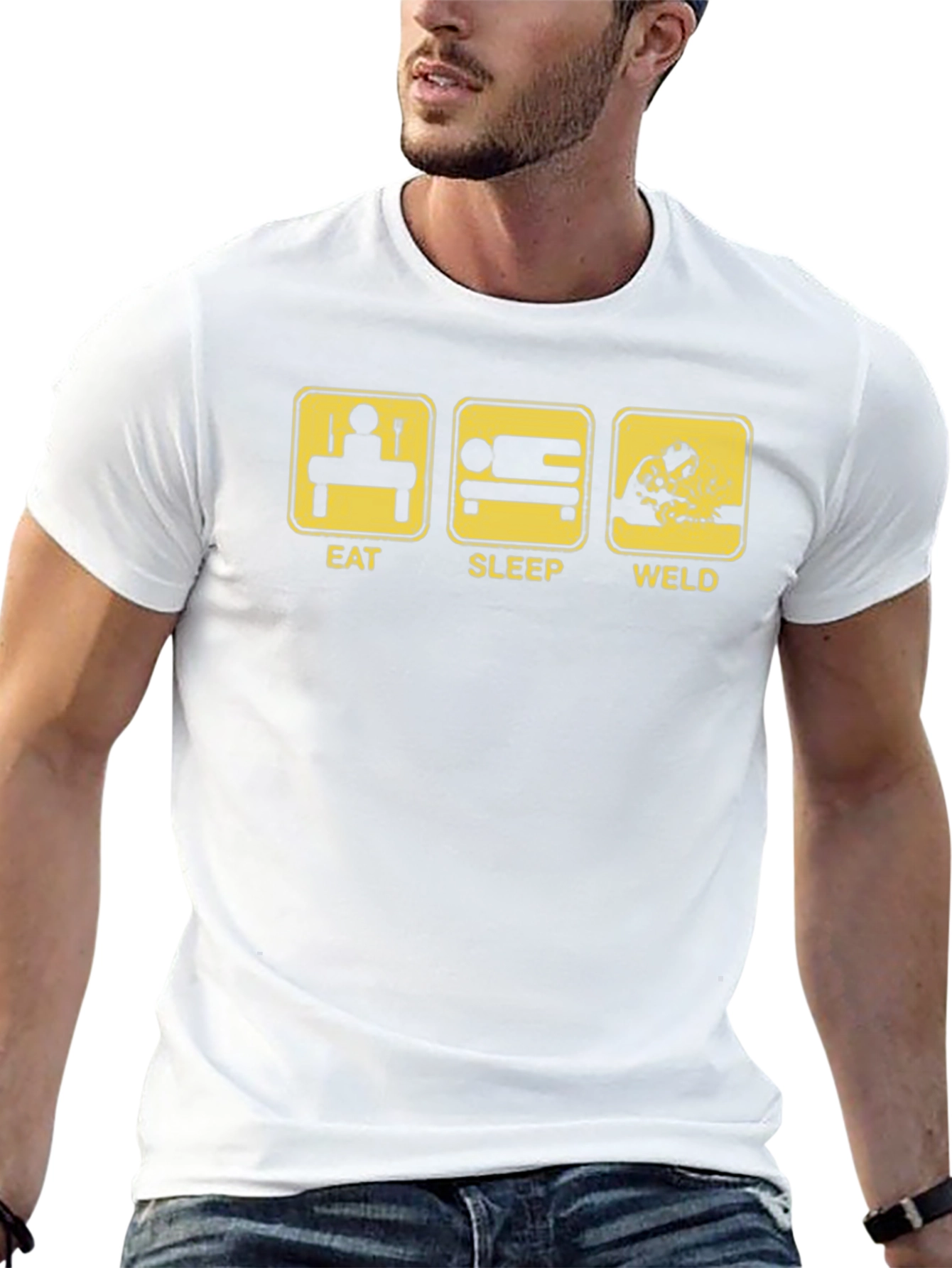 Eat Sleep Weld Black T-Shirt