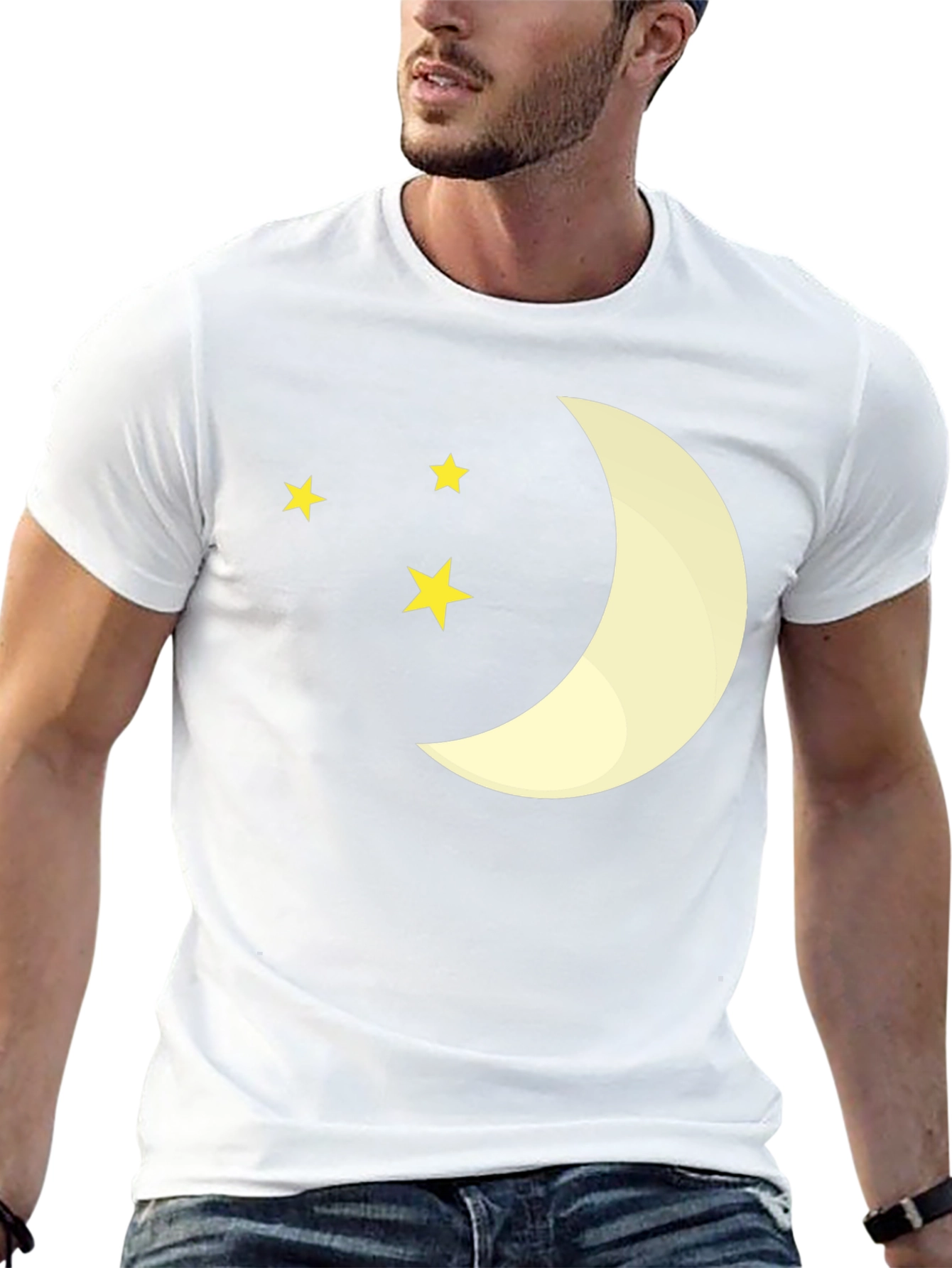 Night Sky Tee - Moon & Stars Graphic T-Shirt