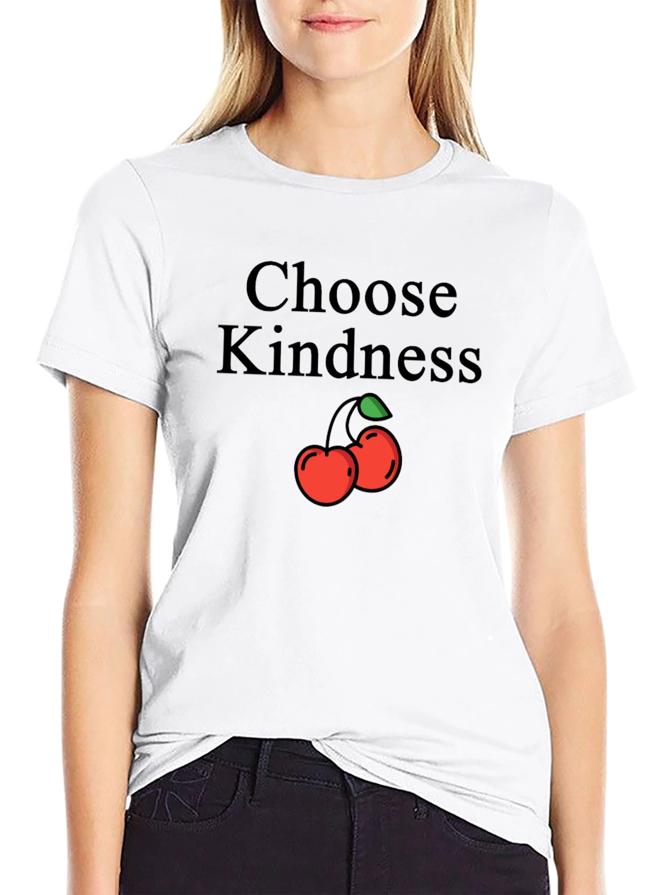 Choose Kindness Cherry Graphic T-Shirt