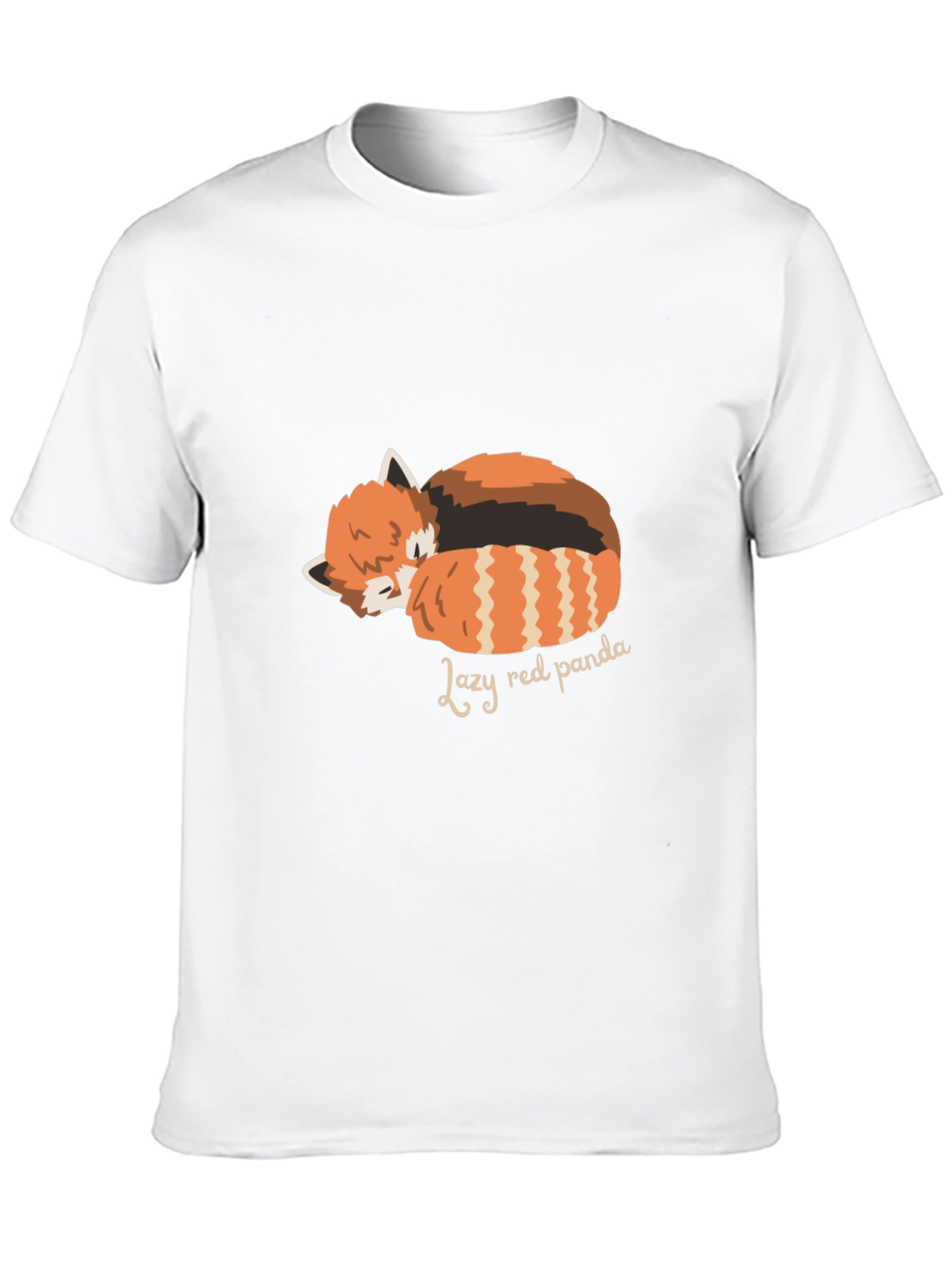 Lazy Red Panda Graphic Tee - Black T-Shirt