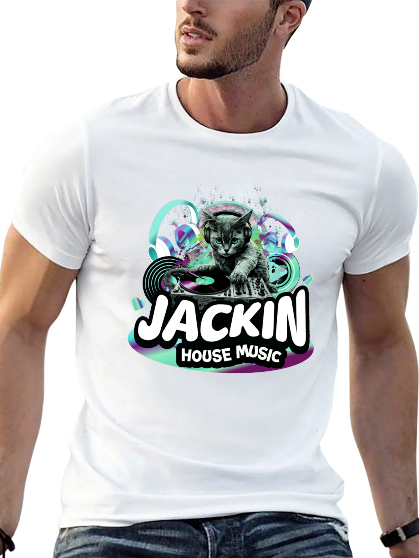 DJ Cat T-Shirt - Jackin House Music