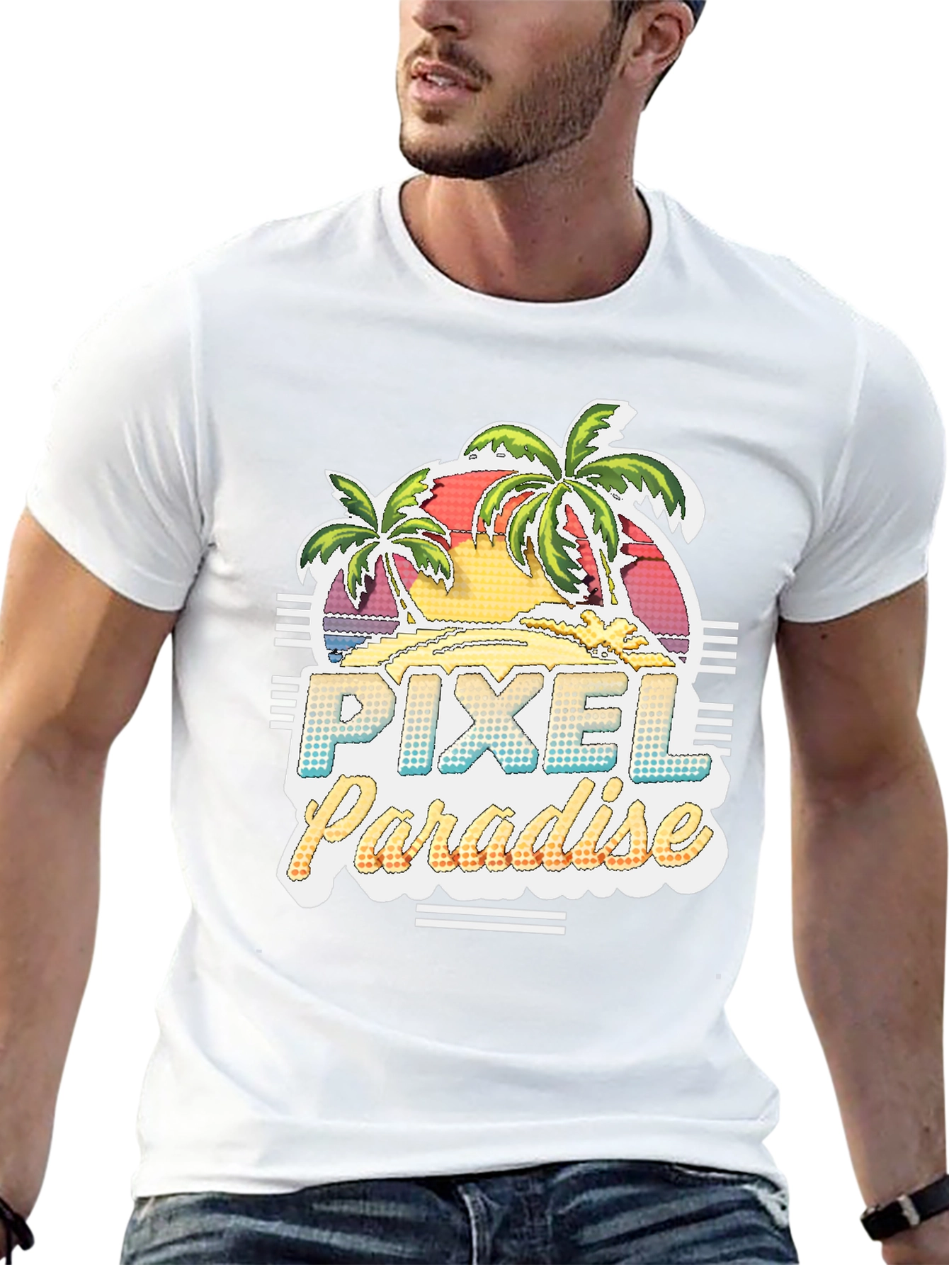 Pixel Paradise Retro Graphic Tee