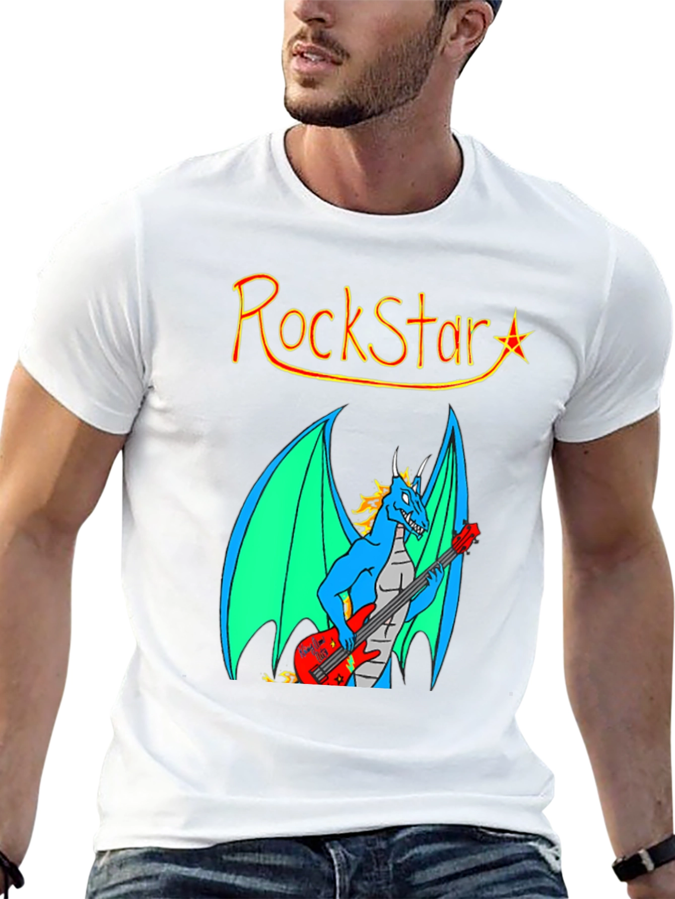Rockstar Dragon Graphic T-Shirt