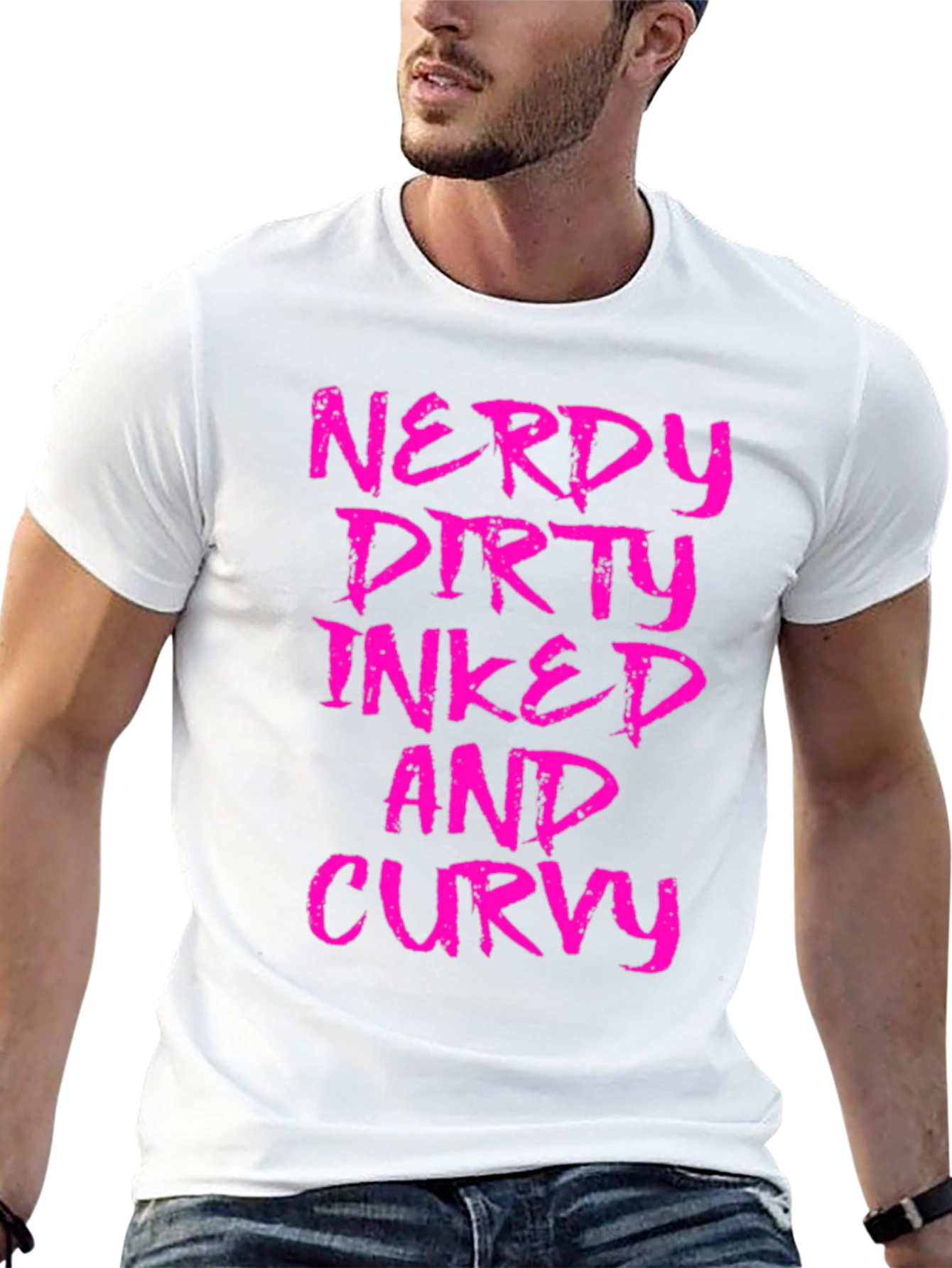 Nerdy Dirty Inked Curvy Graphic T-Shirt