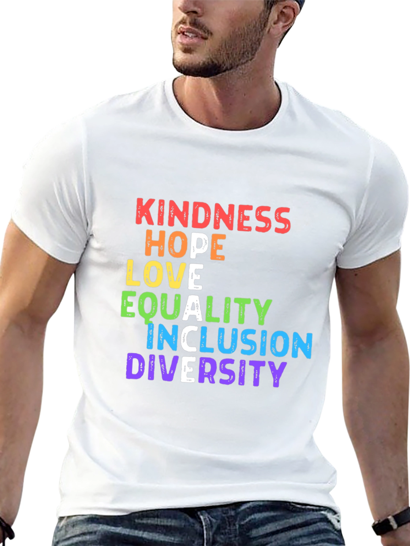 Kindness Hope Love Equality Inclusion Diversity T-Shirt