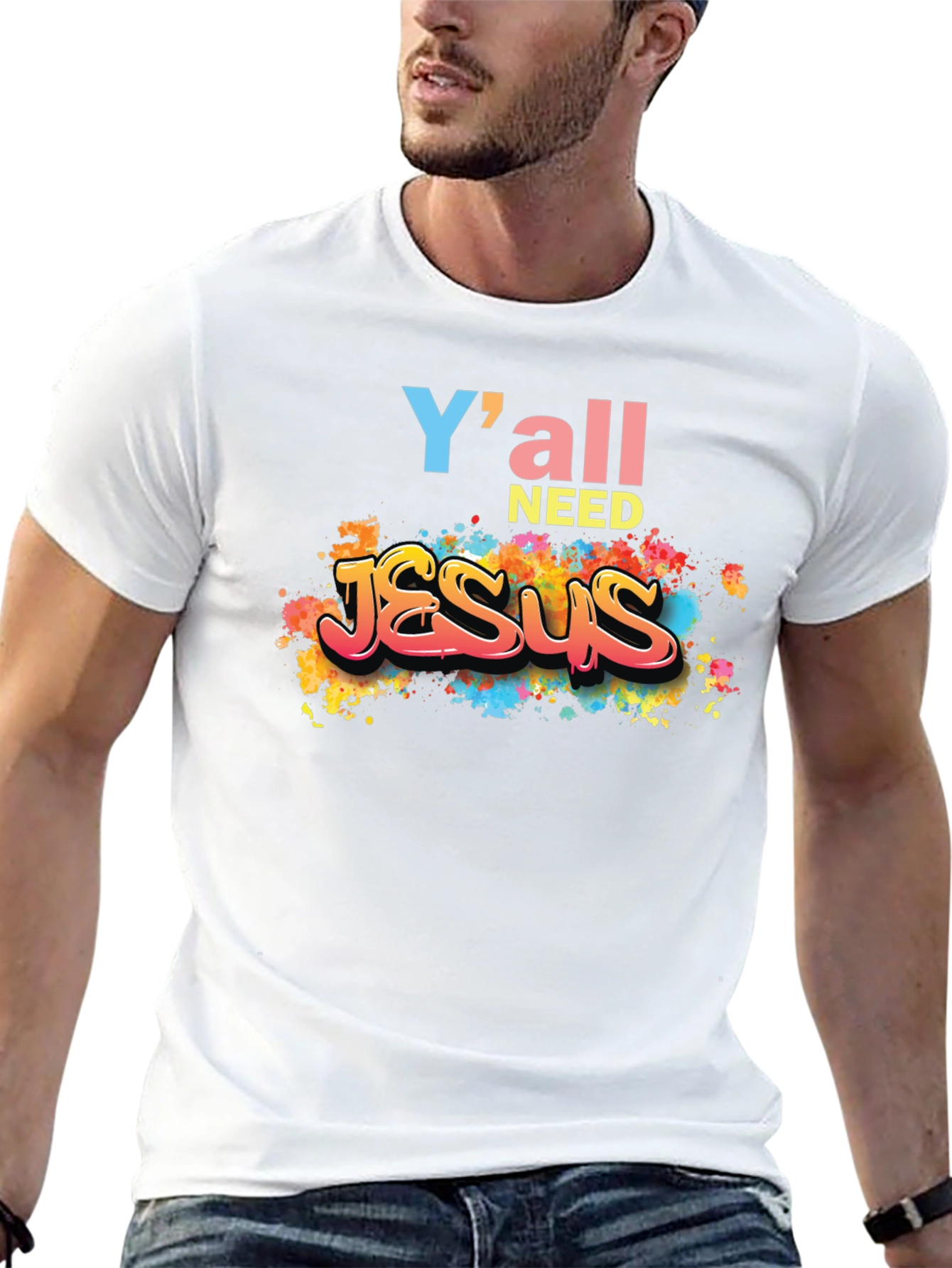 Yall Need Jesus Graphic Tee - Trendy Christian Apparel
