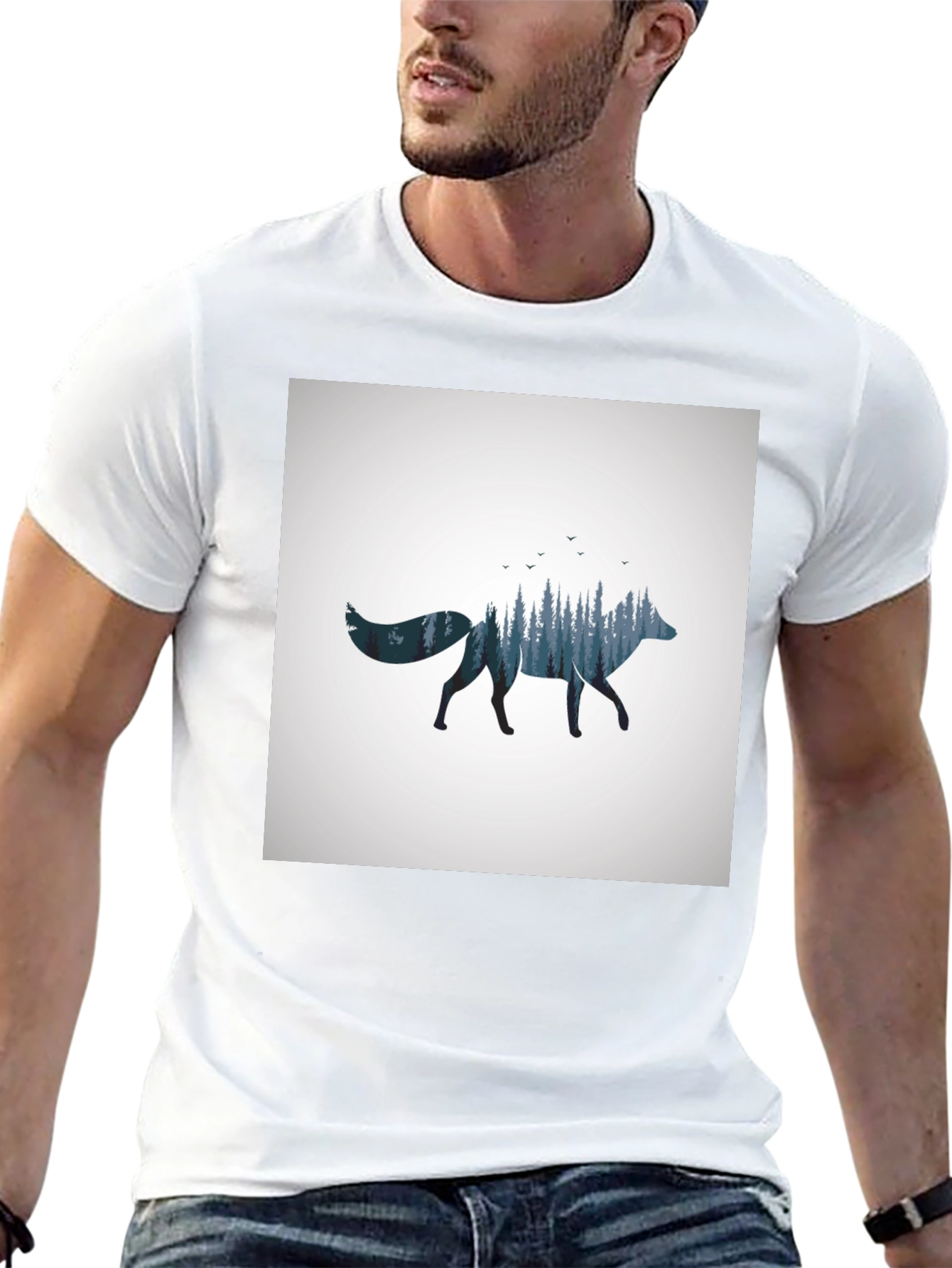 Nature Fox Graphic Tee - Black T-Shirt