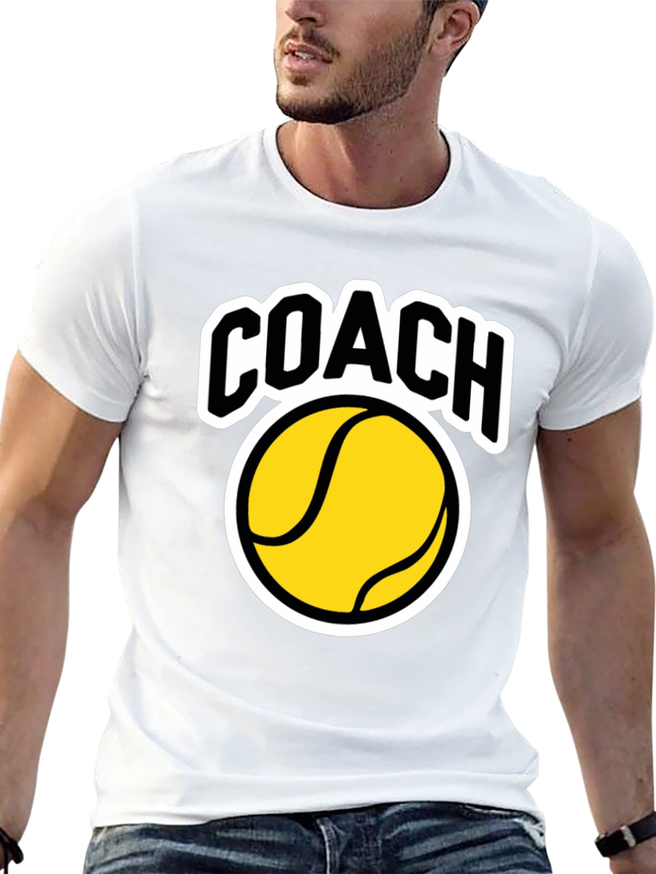 Coach Tennis Ball Graphic T-Shirt - Black