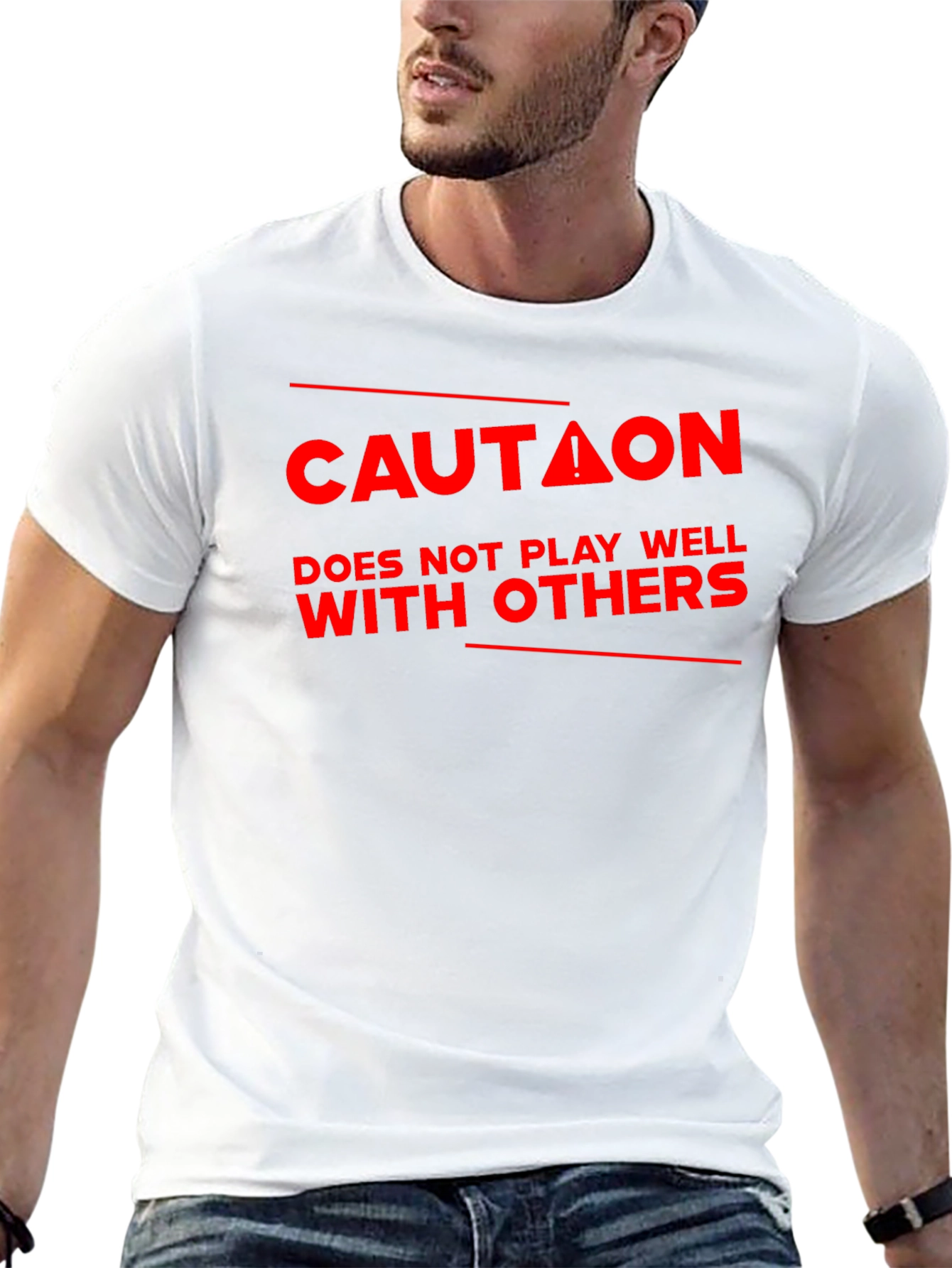 Caution: Doesnt Play Well With Others - Black T-Shirt