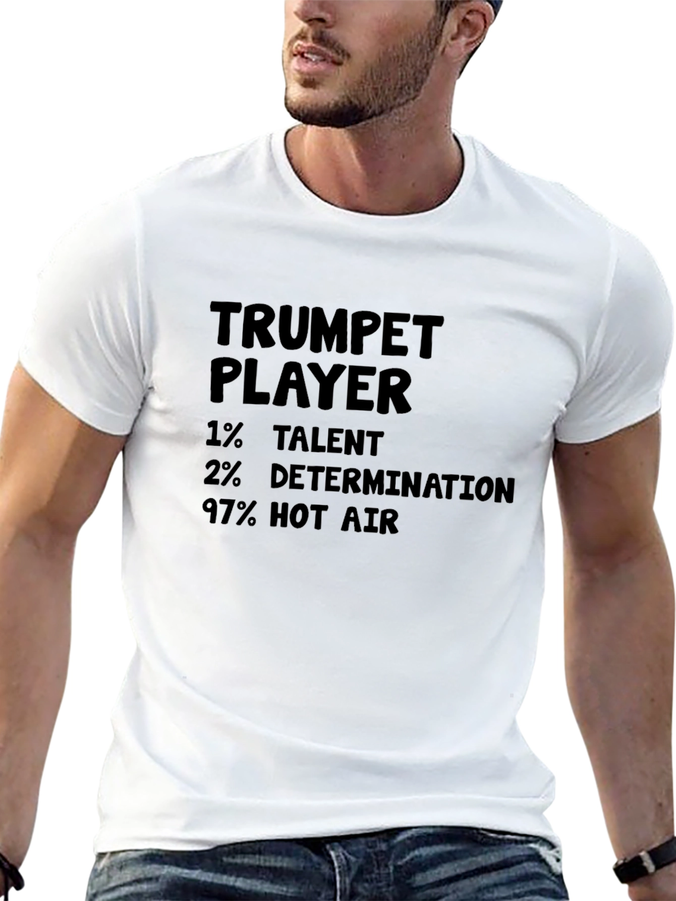 Trumpet Player Humor Graphic Tee
