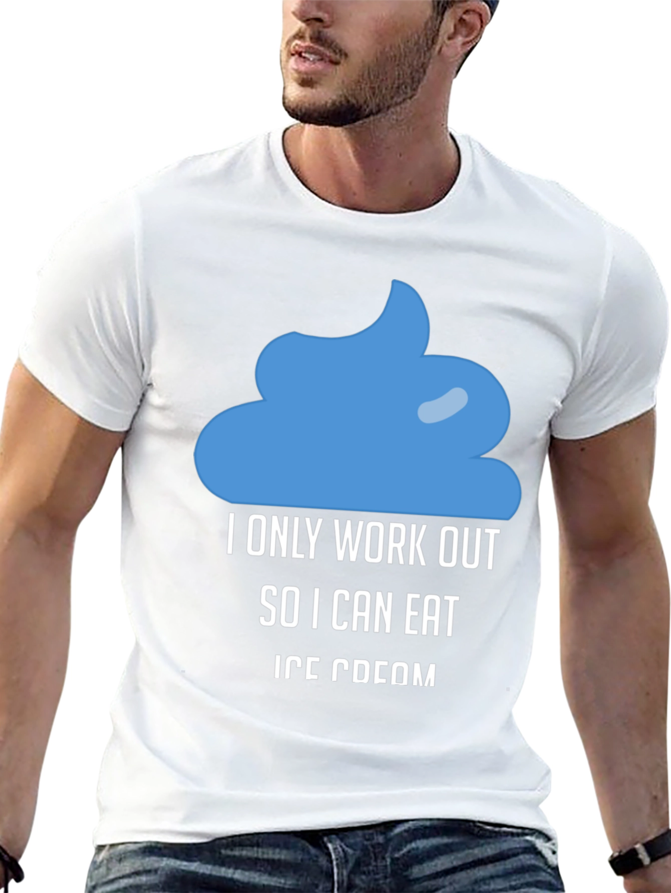 Funny Ice Cream Workout Motivation T-Shirt