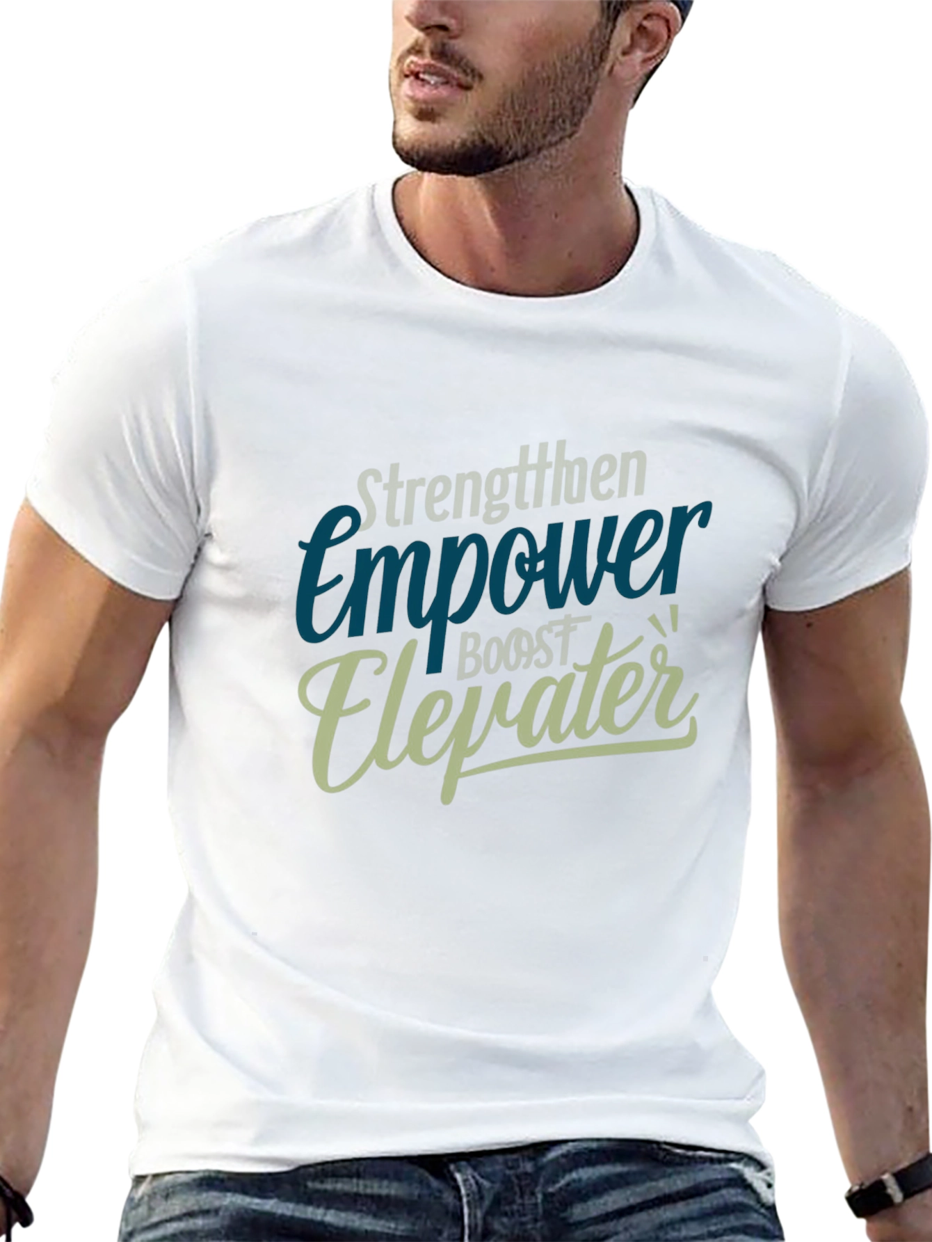 Empower Graphic Print Black T-Shirt