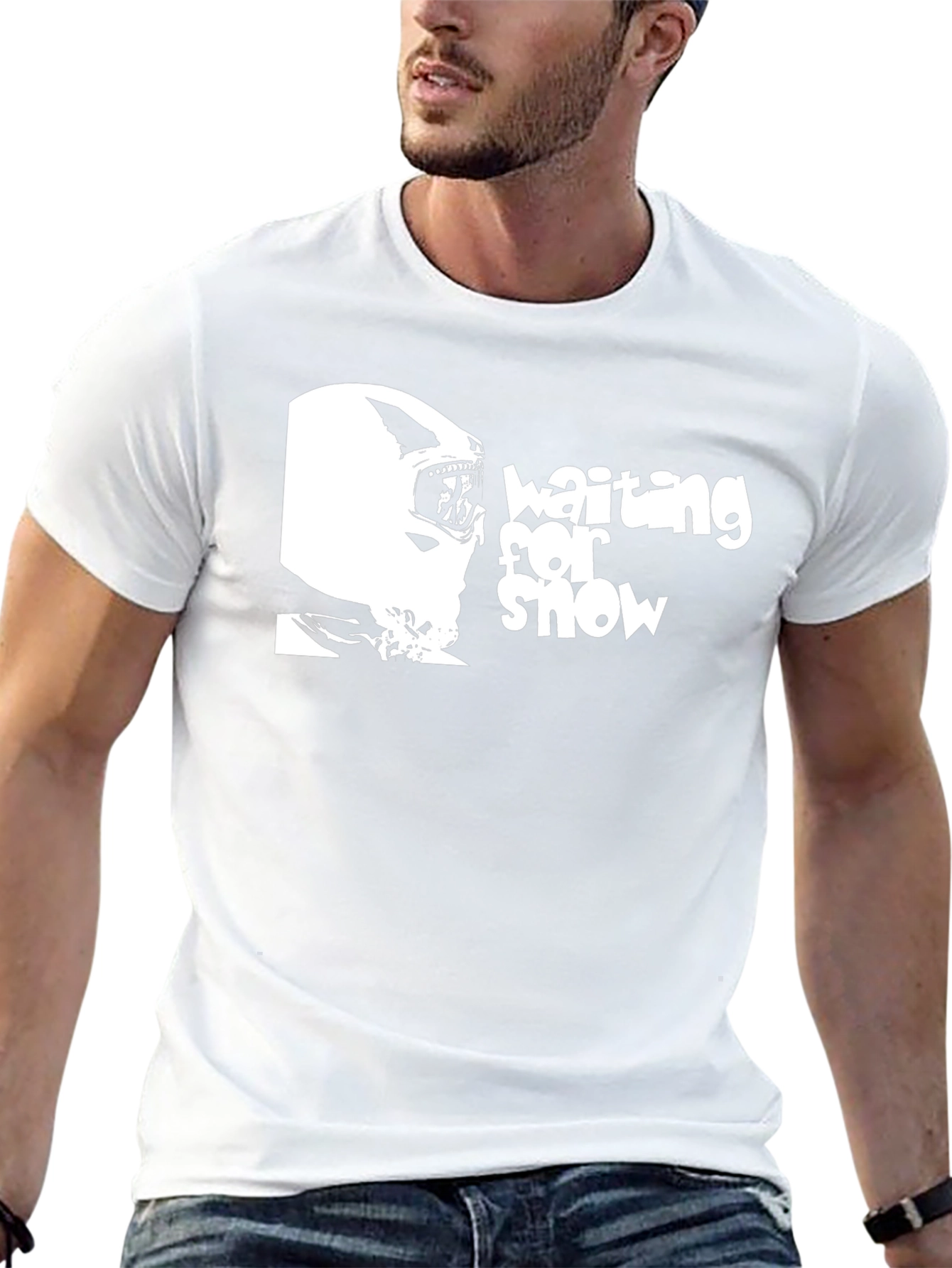 Waiting for Snow Black T-Shirt