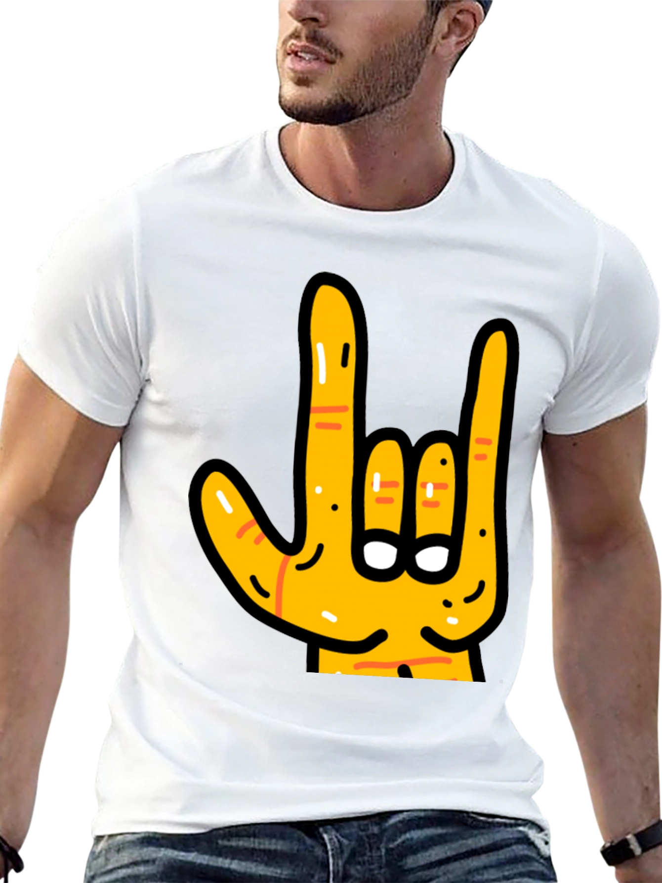 Rock On Hand Graphic T-Shirt