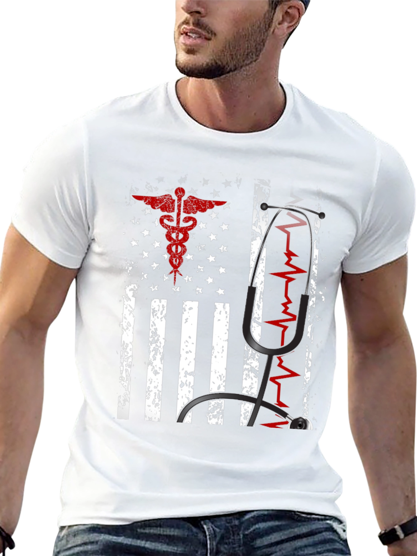 Nurse American Flag T-Shirt