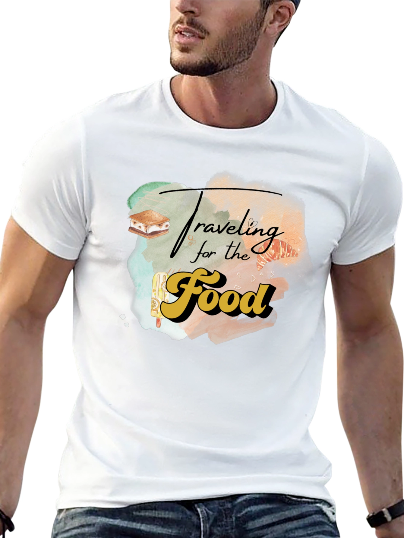 Traveling for the Food Graphic T-Shirt