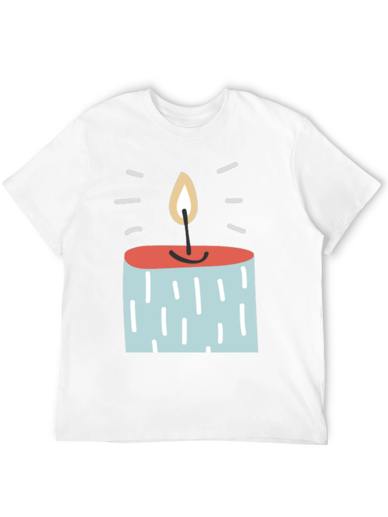 Novelty Candle Graphic Tee - Unique Design Soft Fabric