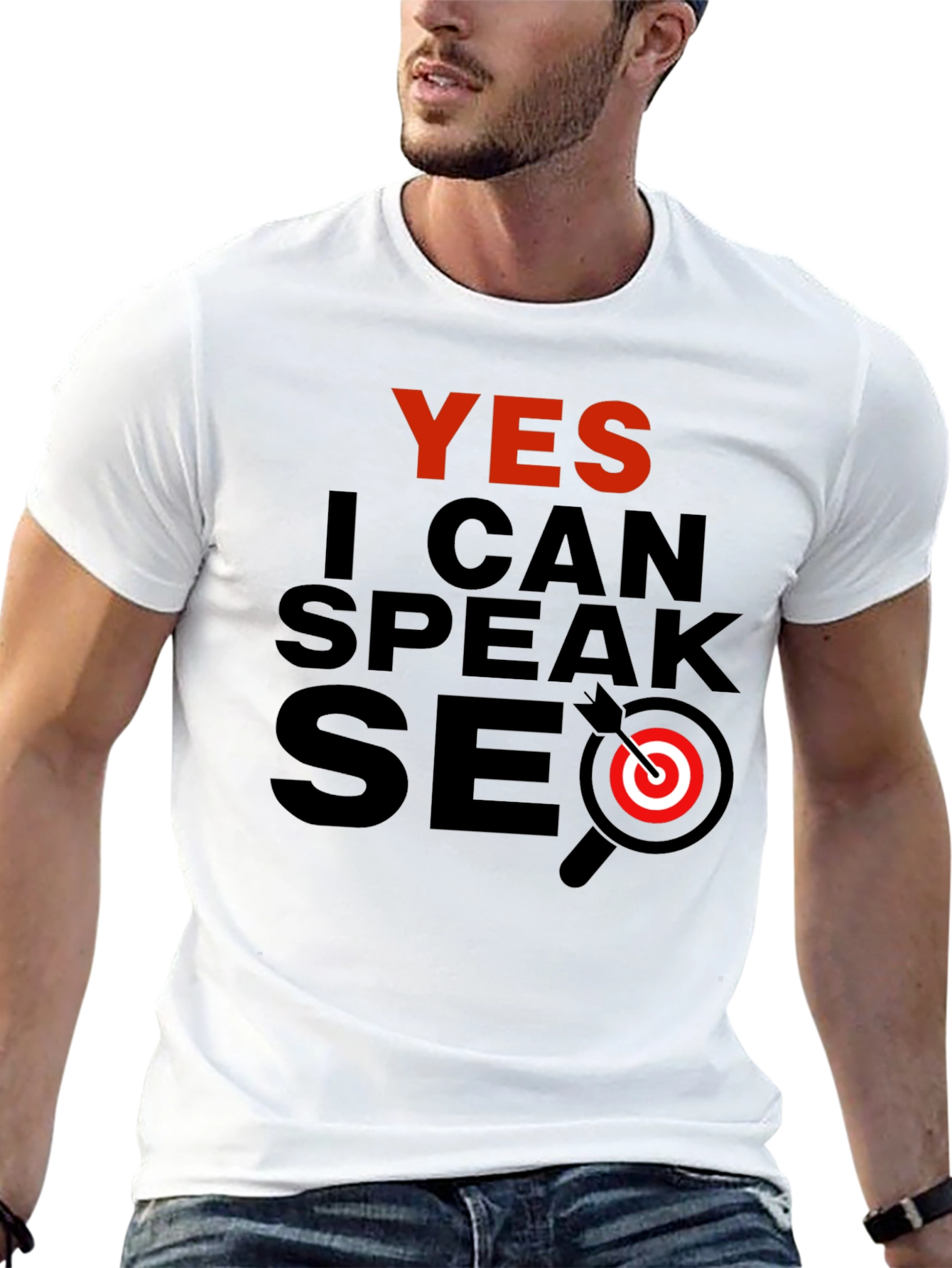 Yes I Can Speak SEO Black T-Shirt