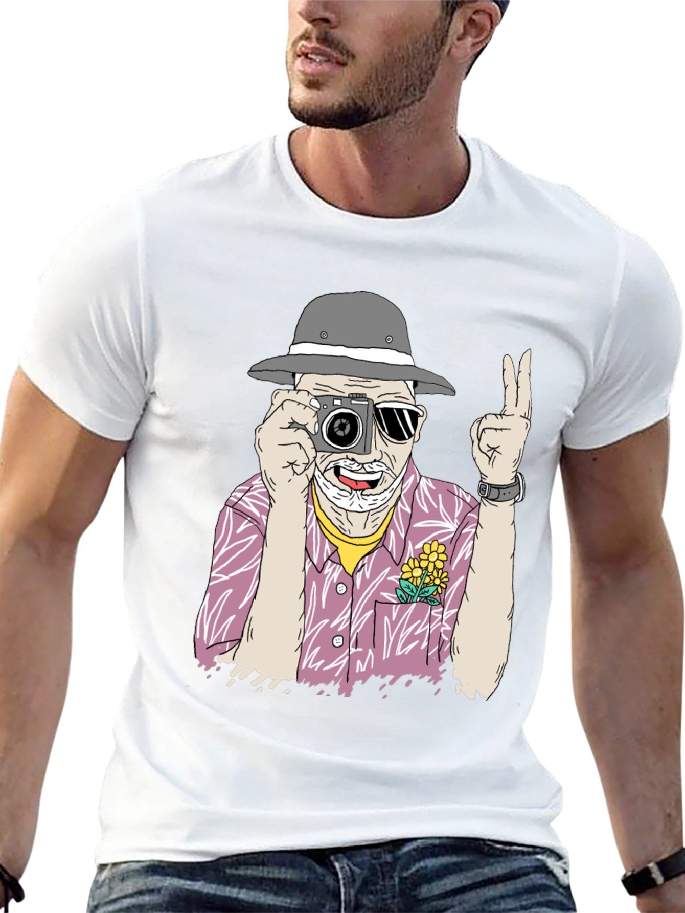 Retro Photographer Graphic T-Shirt