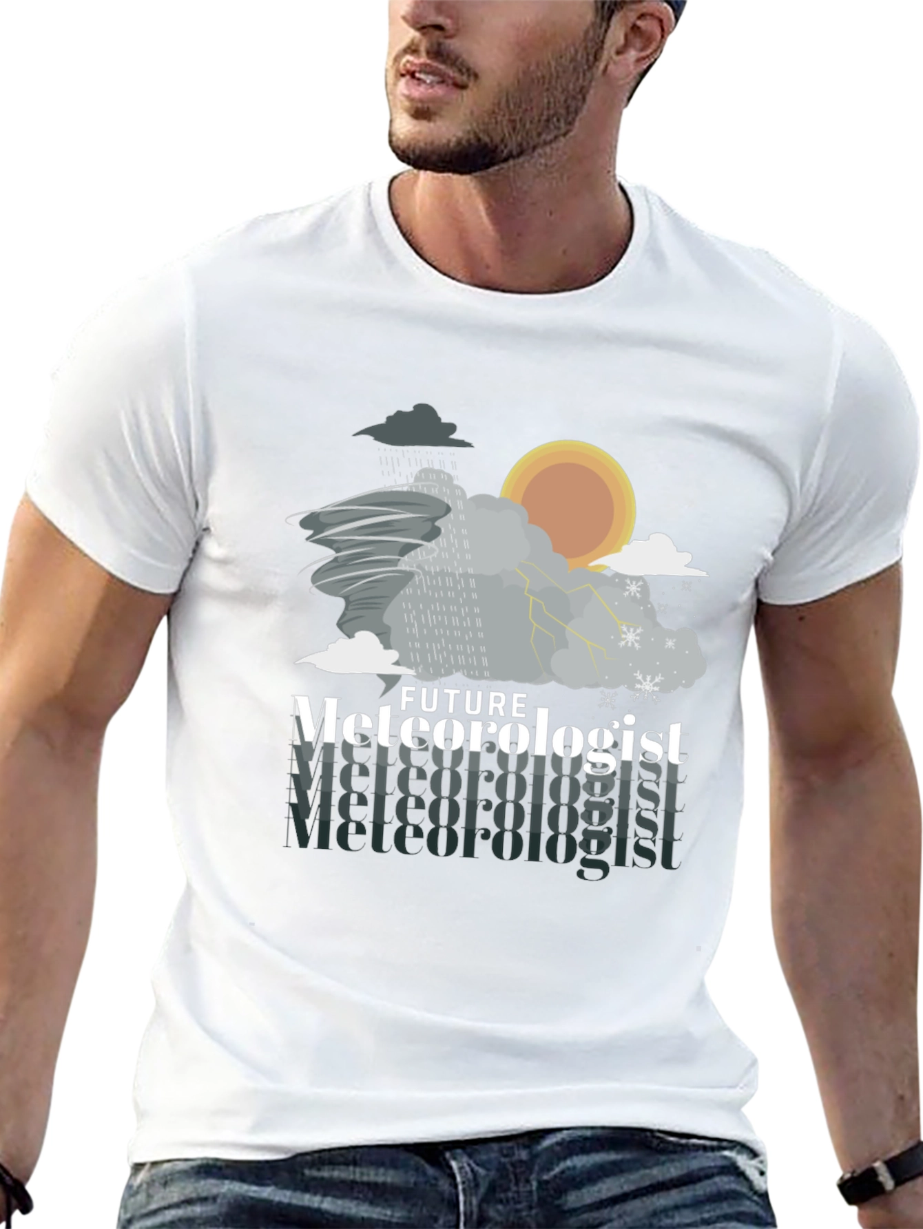 Future Meteorologist Weather Pattern Graphic T-Shirt