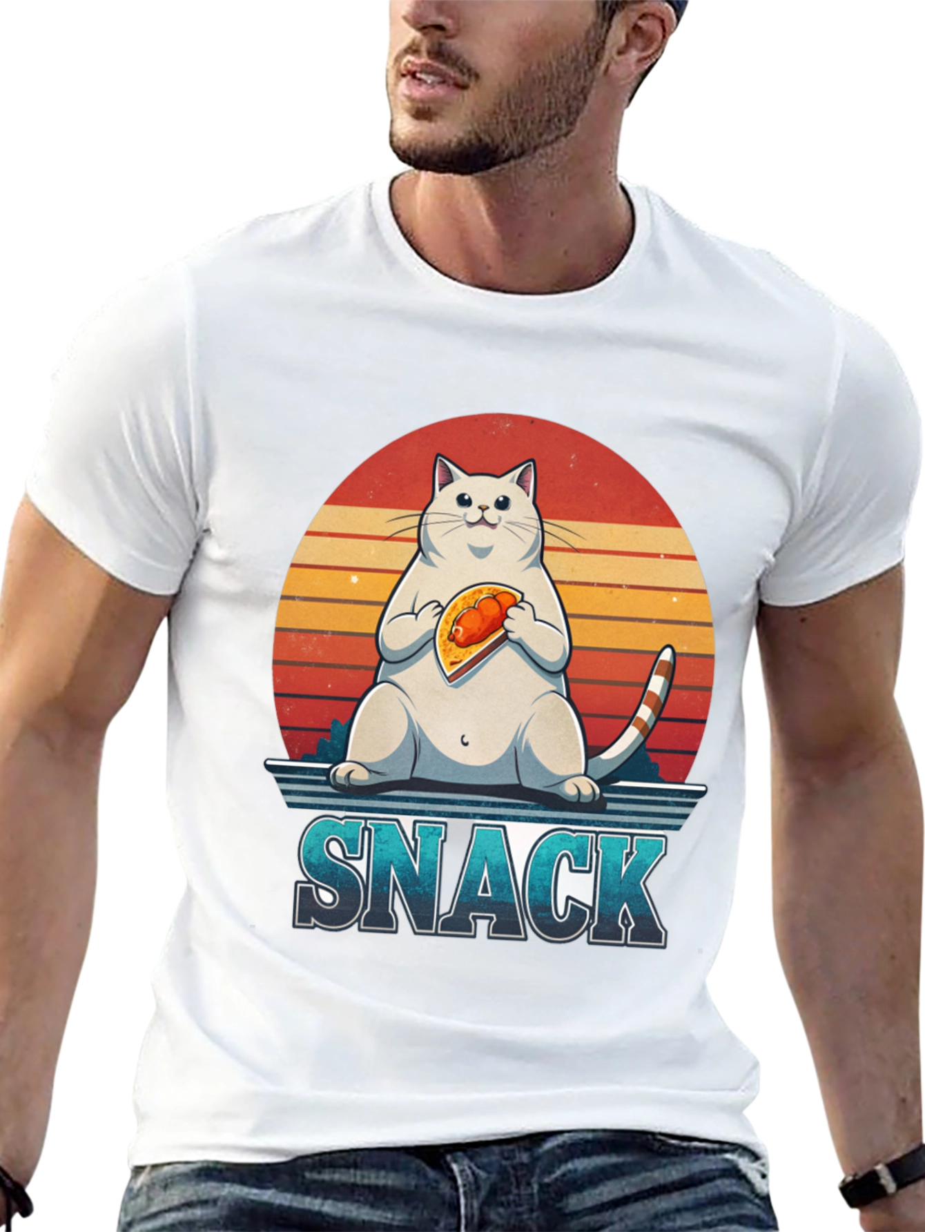 Cat Snack Graphic T-Shirt