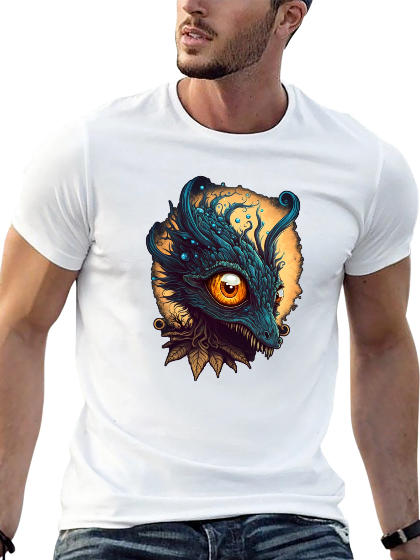Dragon Eye Graphic Tee - Unique Fantasy Design
