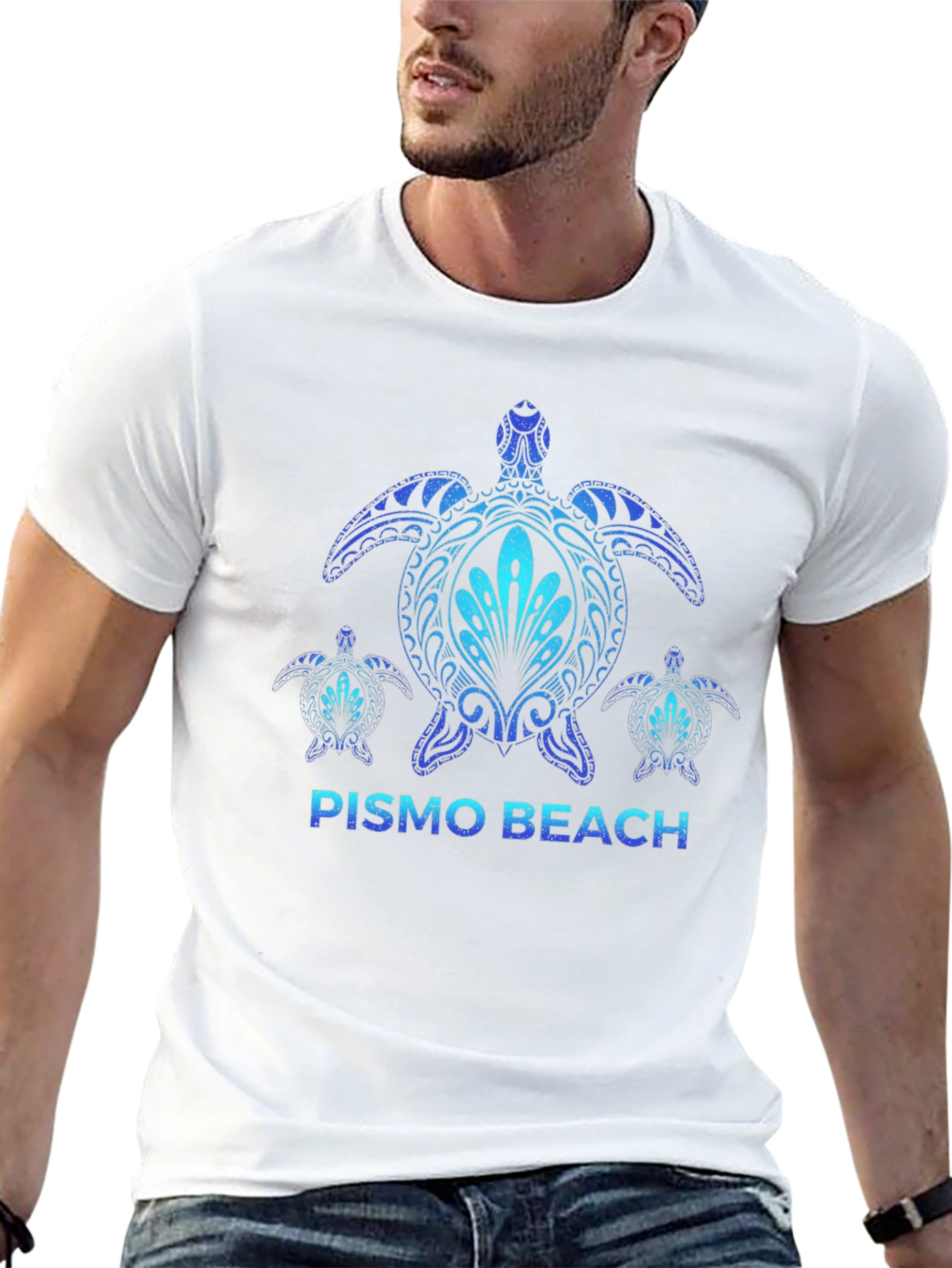 Pismo Beach Turtle Graphic Tee - Black