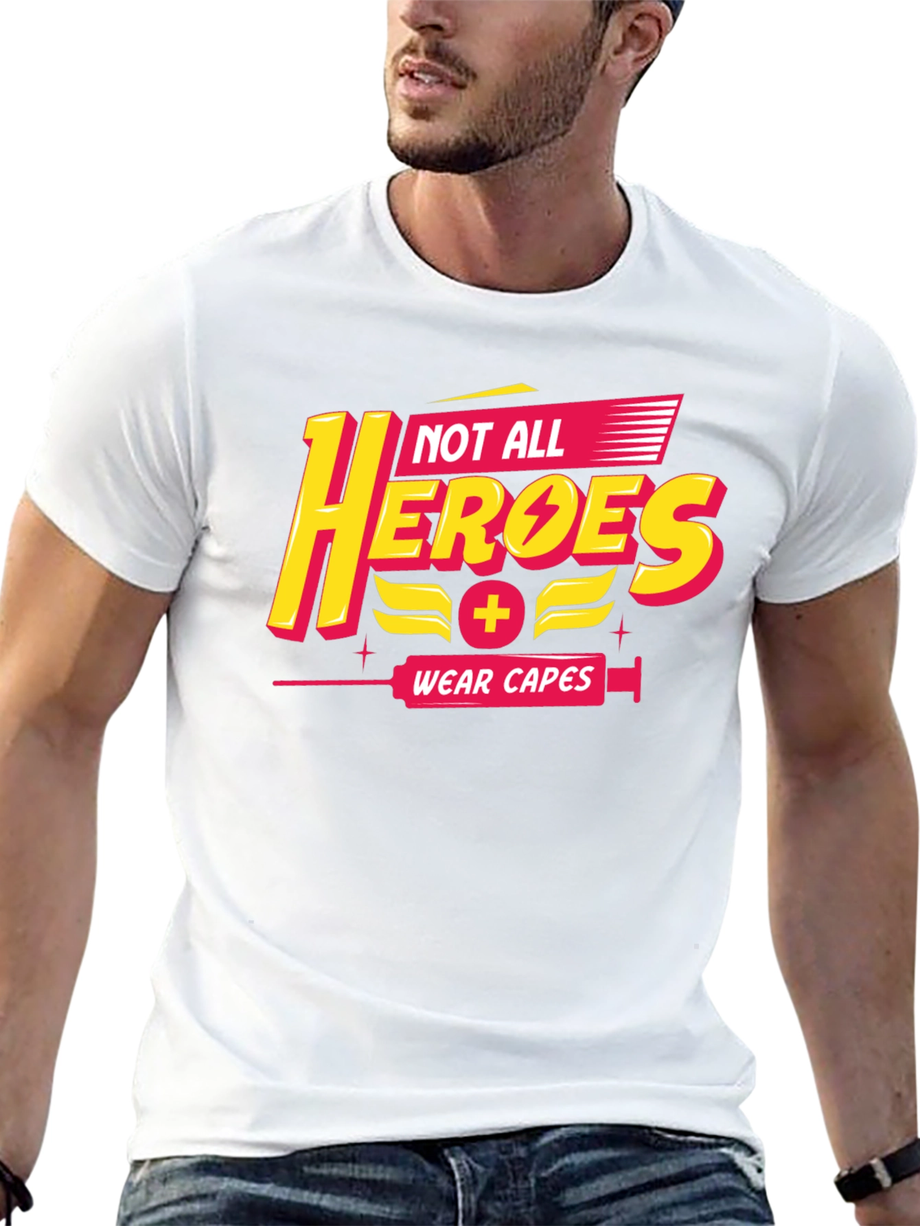 Not All Heroes Wear Capes Black T-Shirt