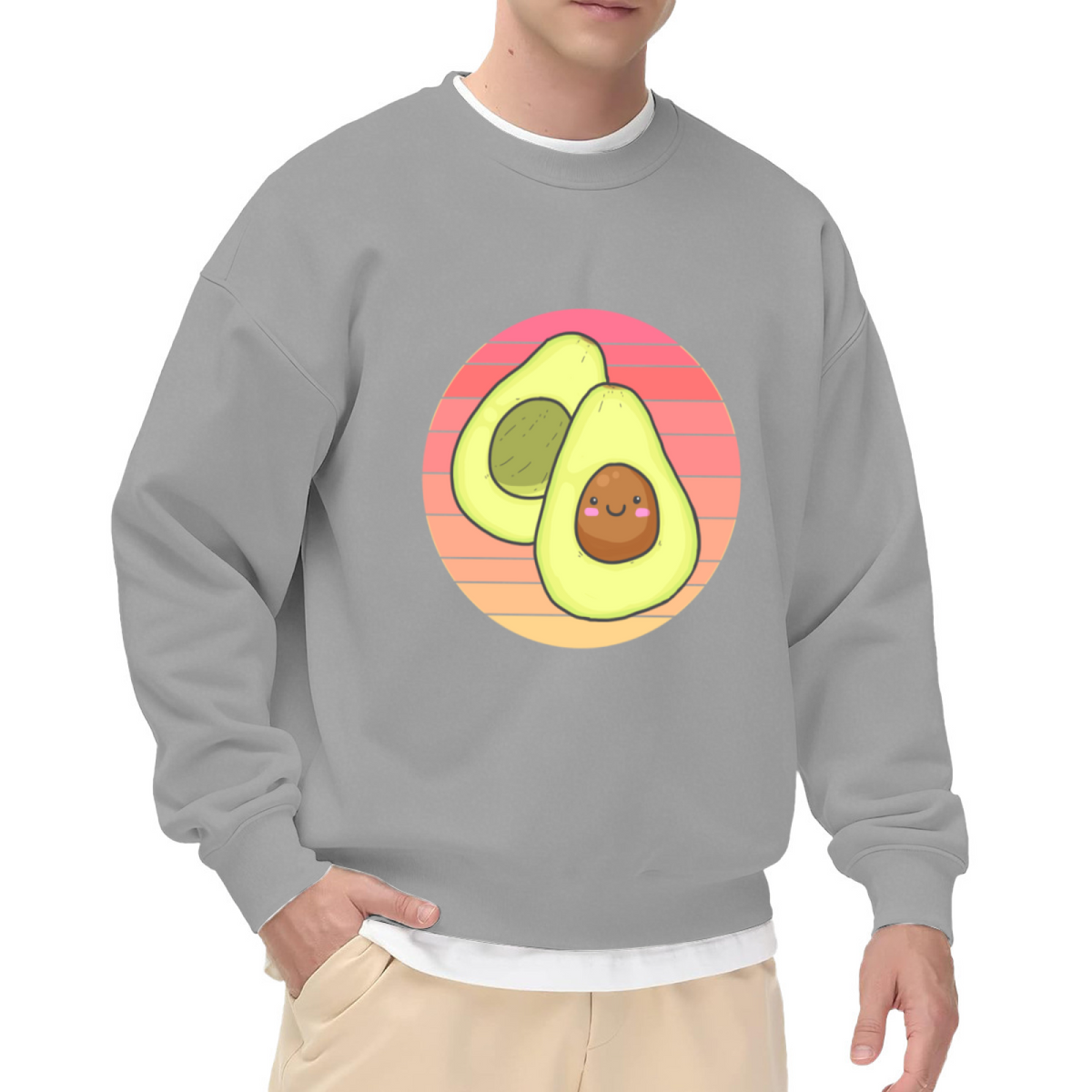 Cute Avocado Couple Graphic ԲÁìÎÀÒ - Unique Design Pullover Sweatshirt