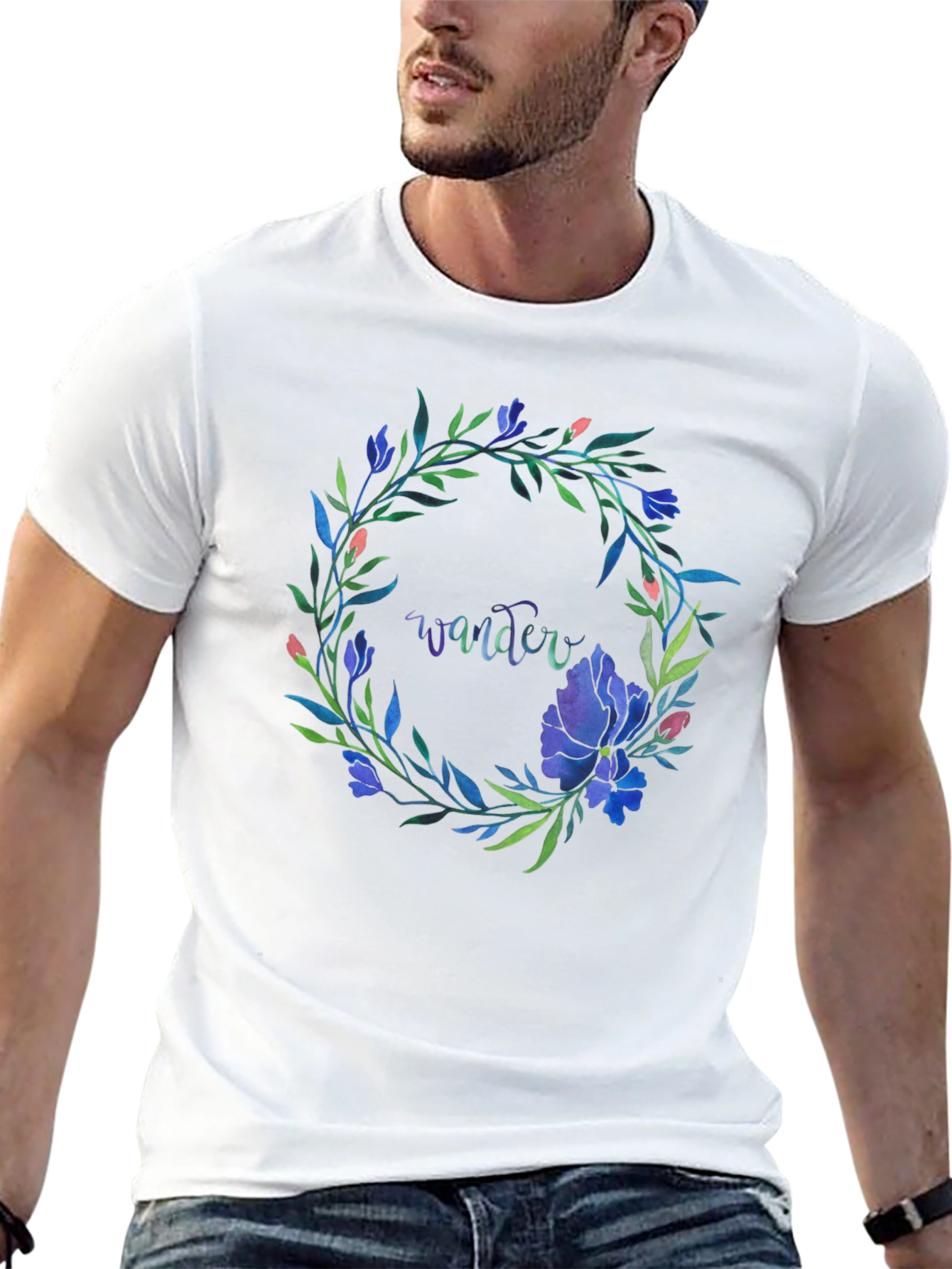 Wander Floral Wreath Graphic Tee