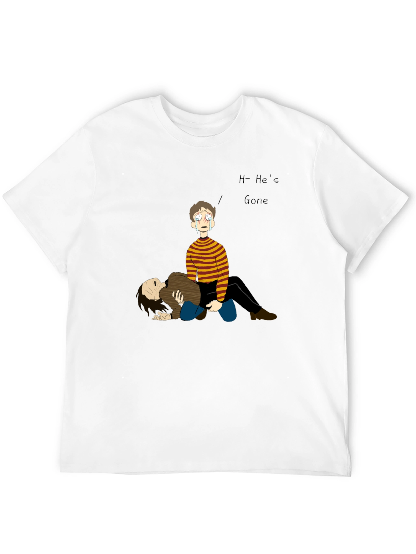Emotional Cartoon Graphic Tee