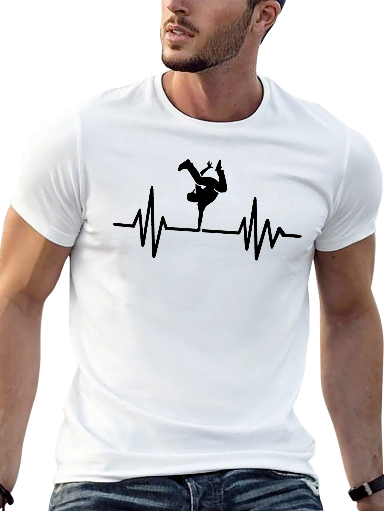 Breakdance Heartbeat T-Shirt - Black