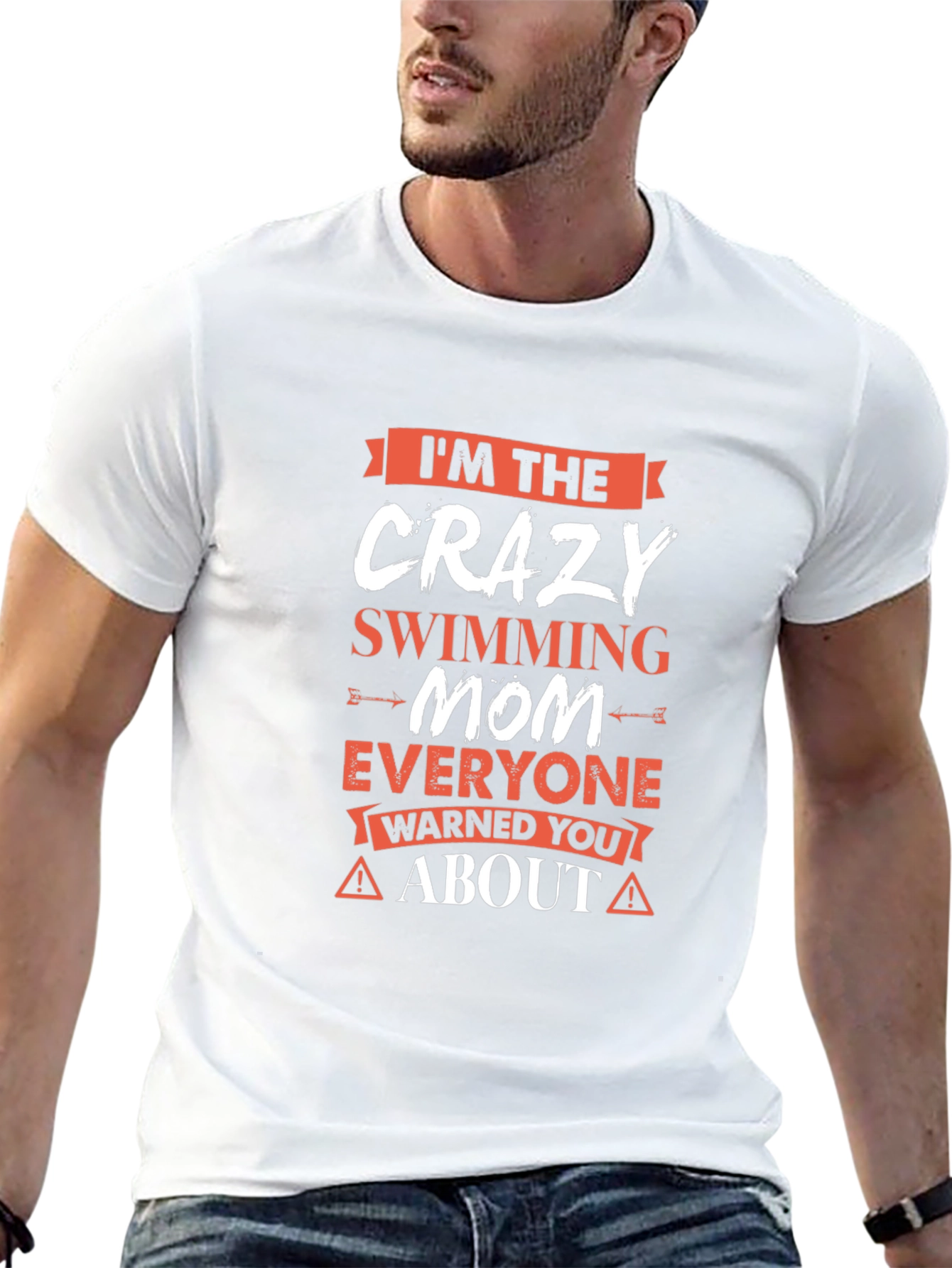 Crazy Swimming Mom Graphic T-Shirt