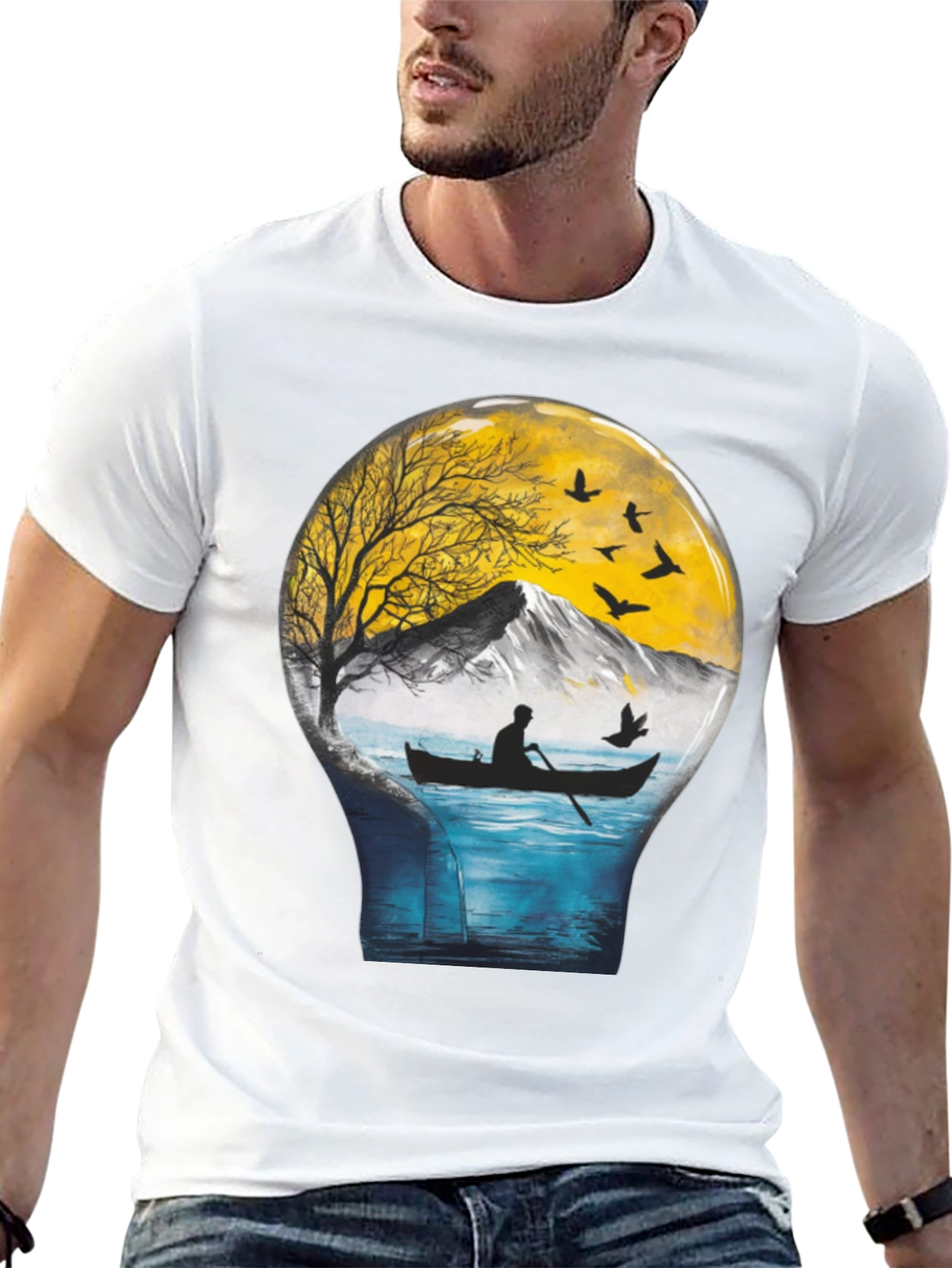 Natures Light T-Shirt - Mountain Lake Scene