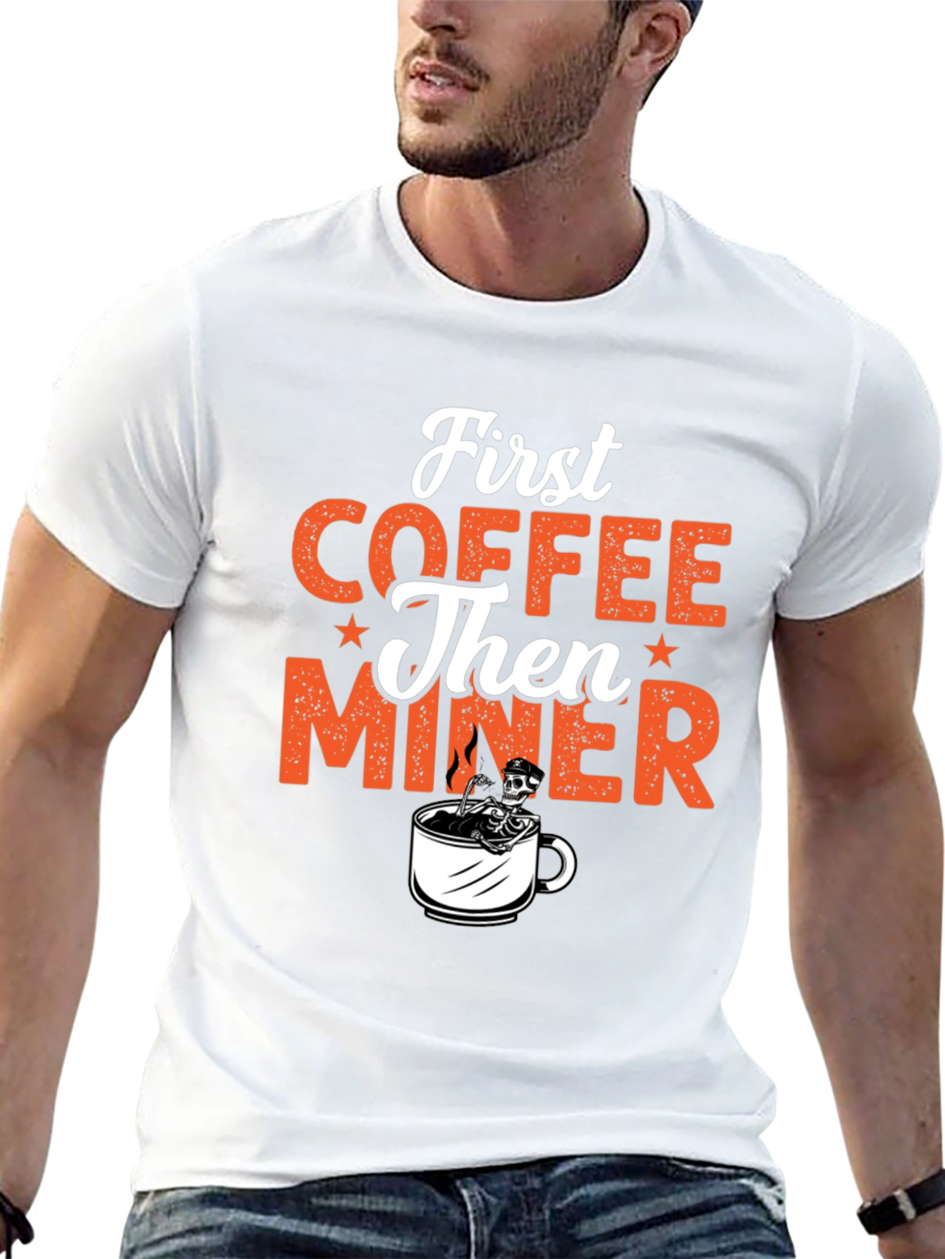Coffee Then Miner Graphic T-Shirt