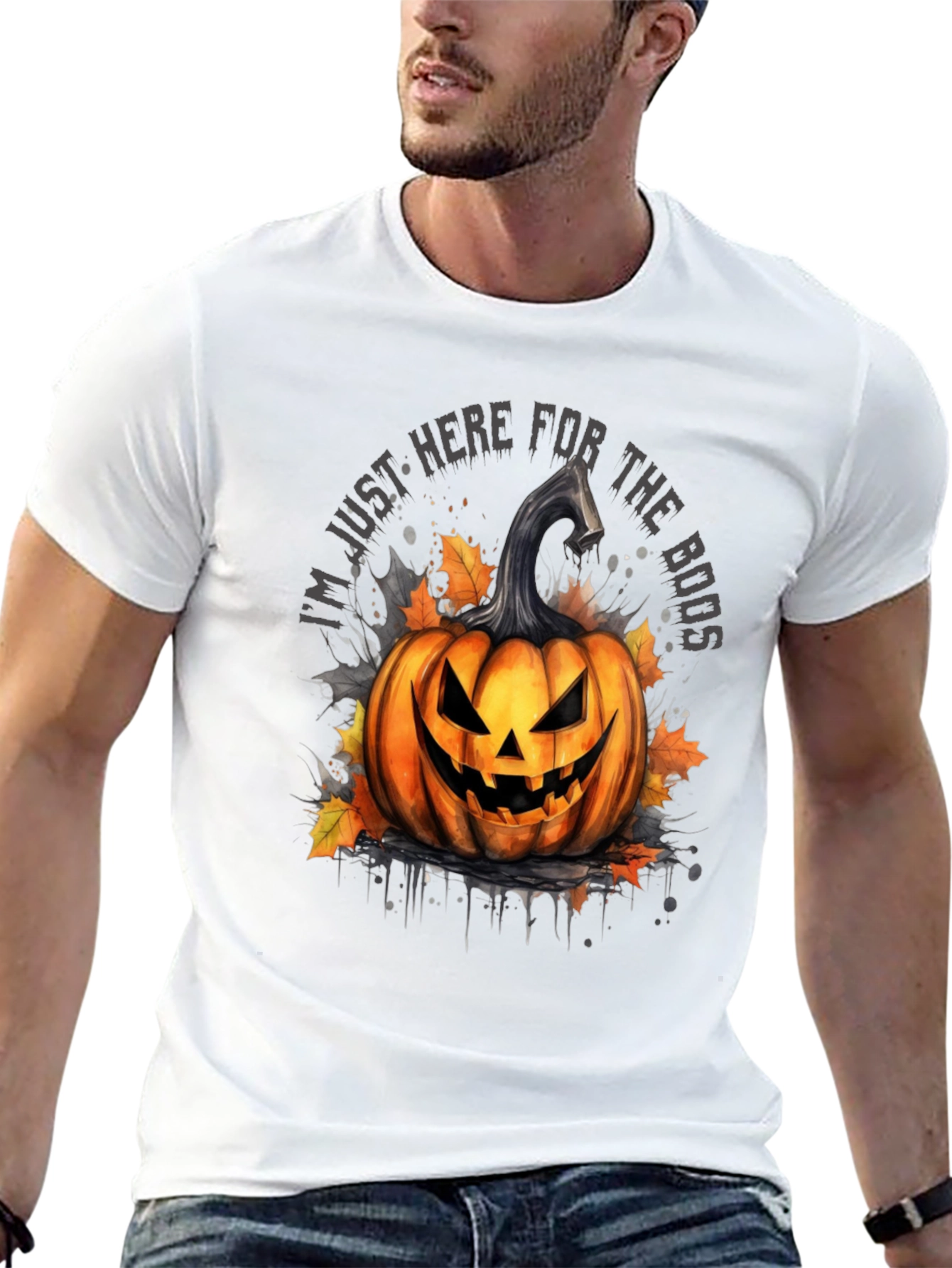 Halloween Pumpkin Boos Graphic Tee