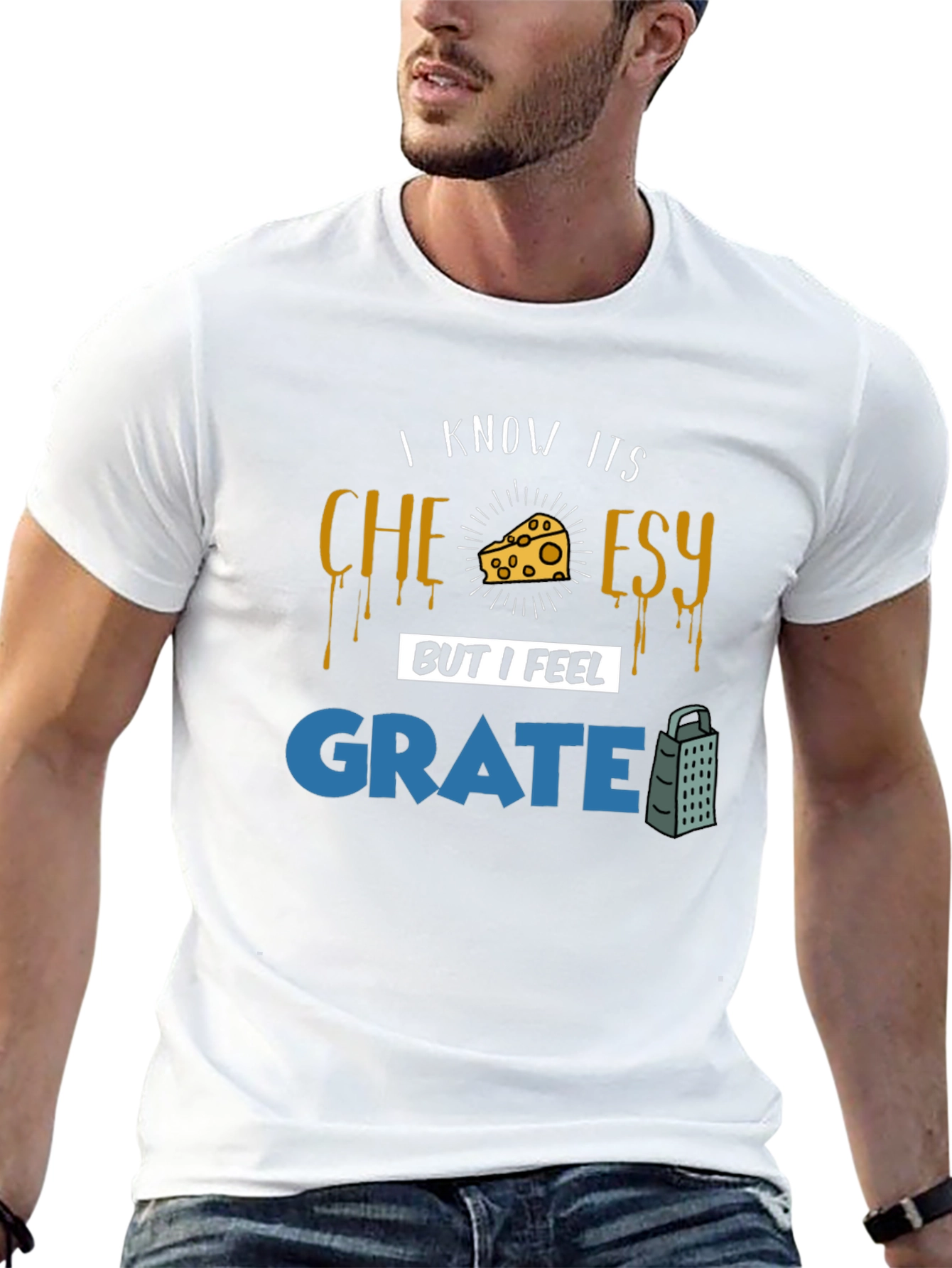Cheesy Grate Pun T-Shirt - Funny Graphic Tee
