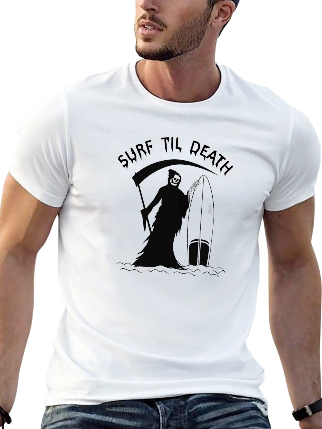 Surf Til Death Black T-Shirt