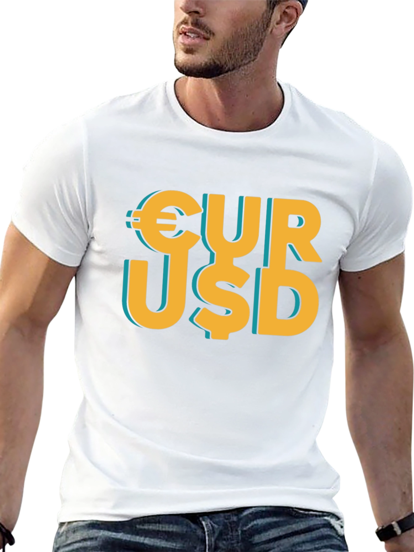 Currency Graphic T-Shirt - EUR USD Print