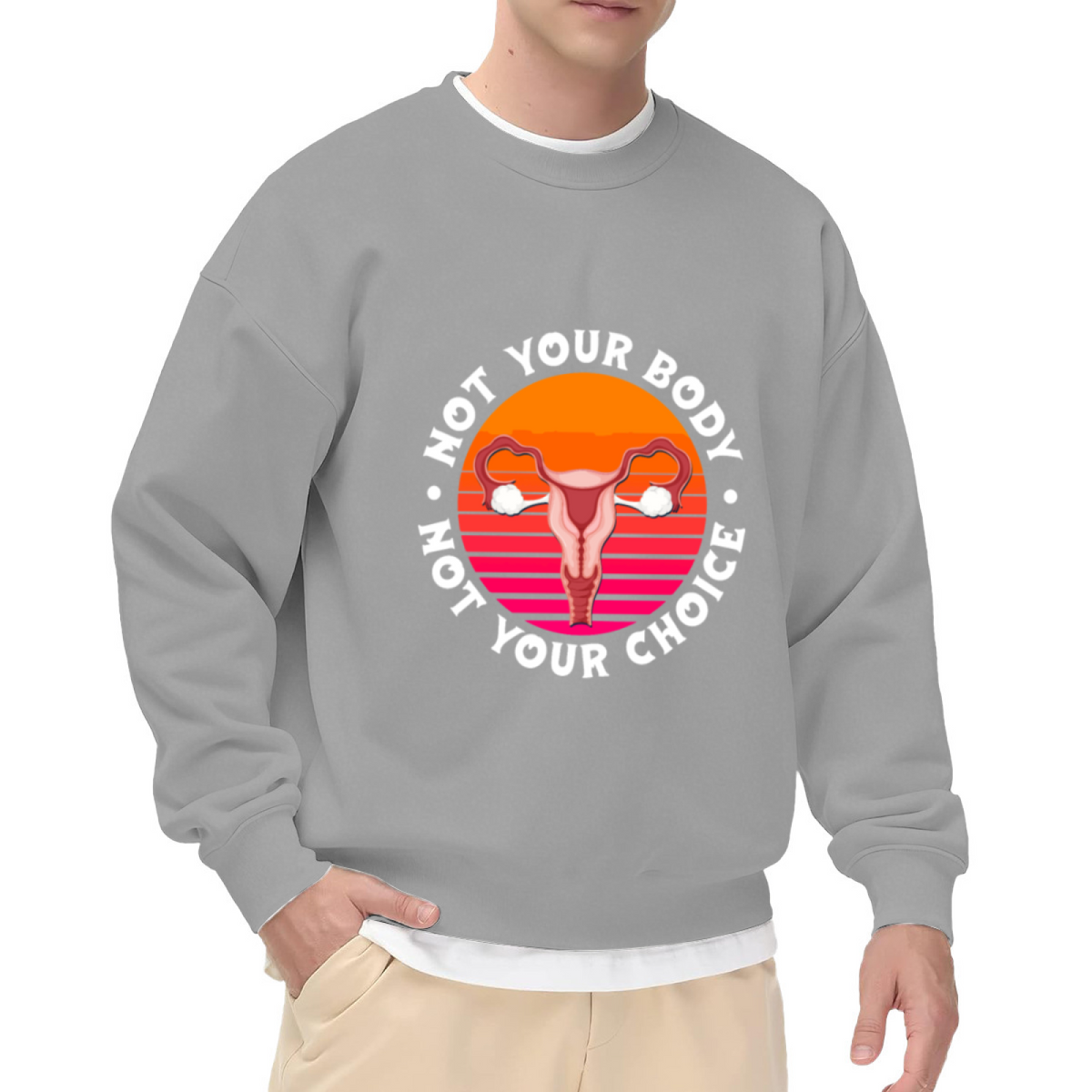 Retro Sunset Stripes Graphic ԲÁìÎÀÒ - Unique Design Pullover Sweatshirt