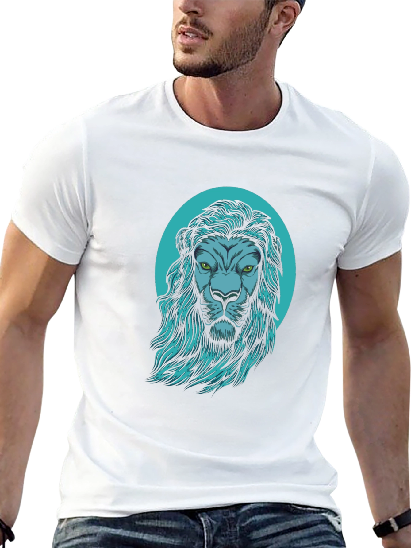 Lion Graphic Tee - Bold Animal Design