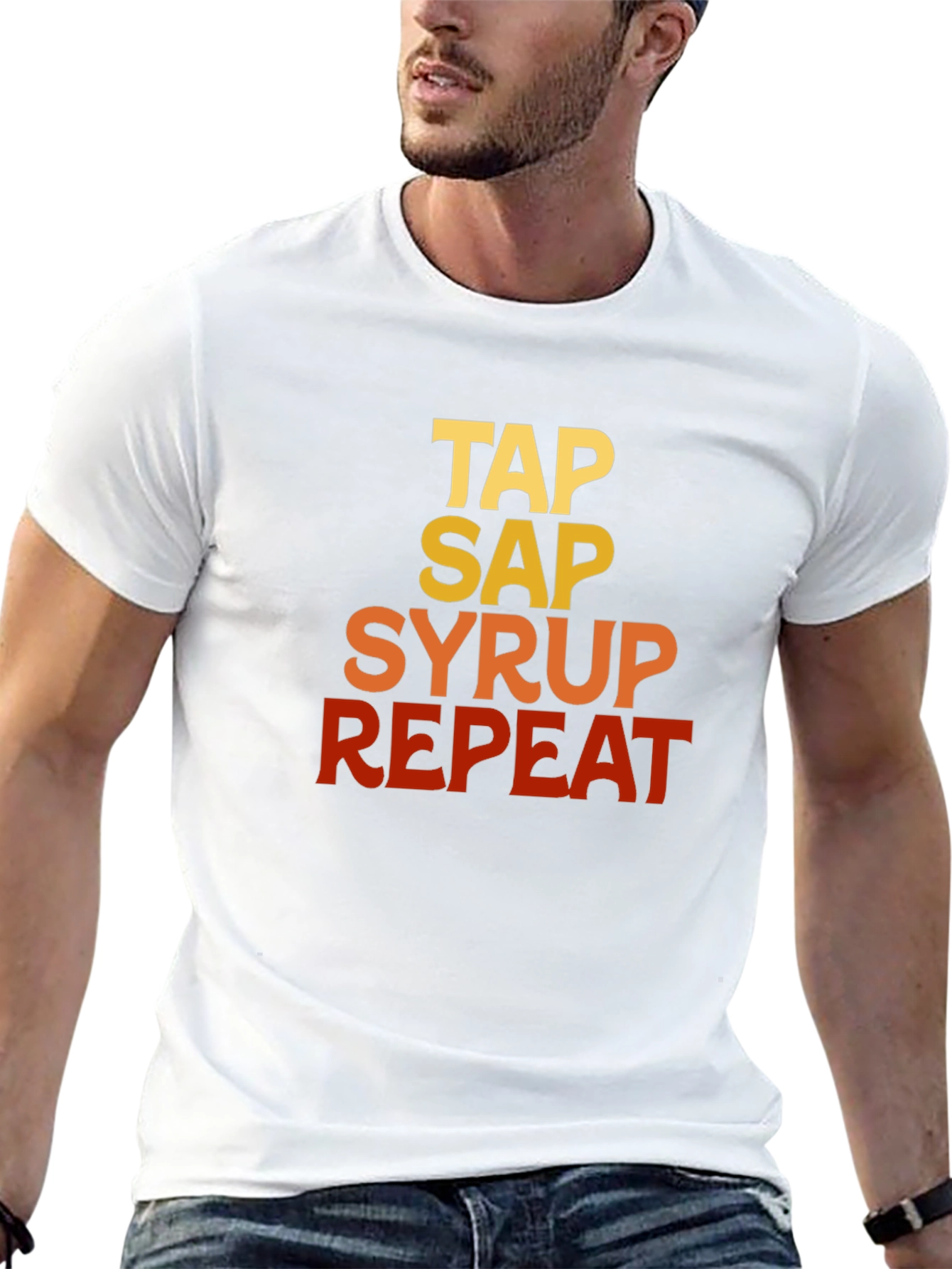 Tap Sap Syrup Repeat Black T-Shirt