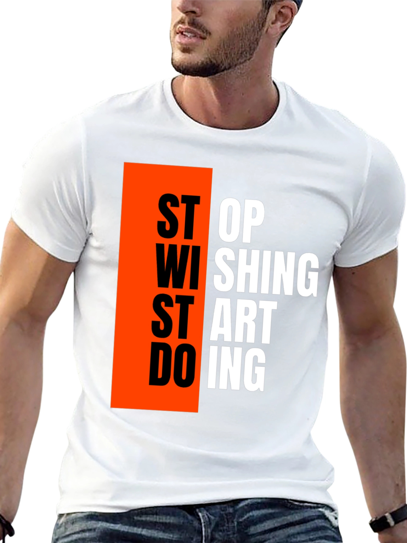 Motivational Graphic T-Shirt - Stop Wishing Start Doing