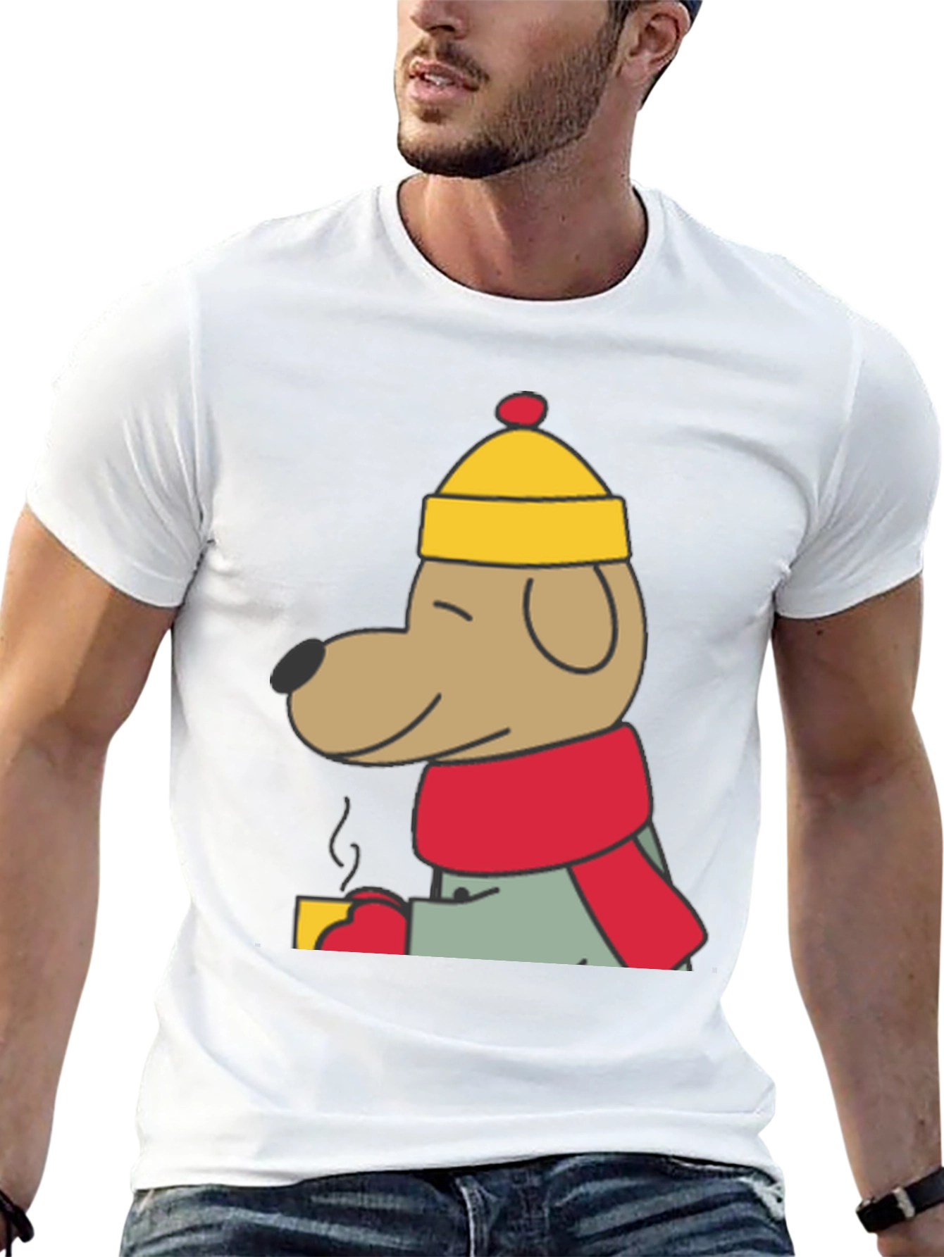 Cute Dog Cartoon Graphic Tee