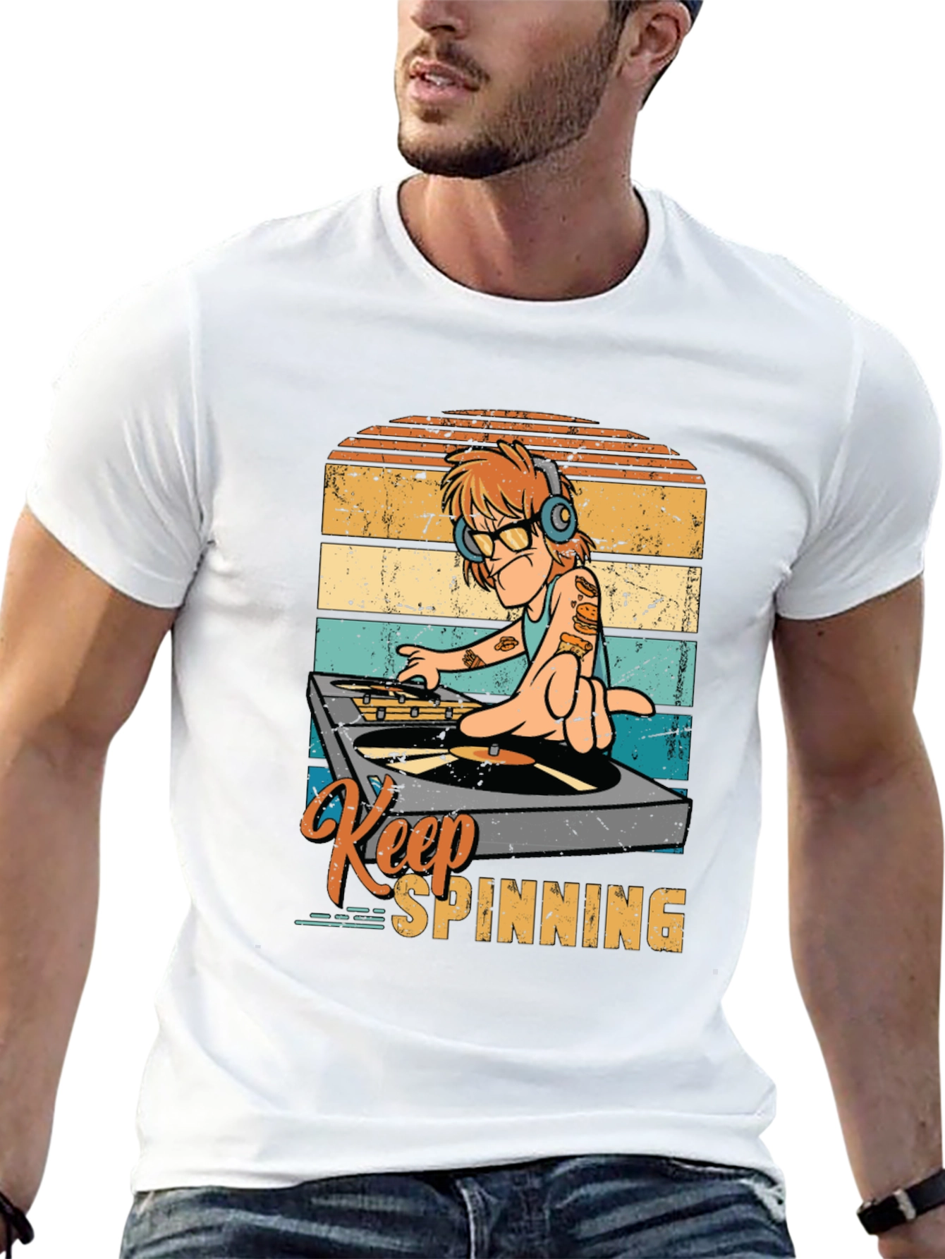Keep Spinning DJ Graphic Tee
