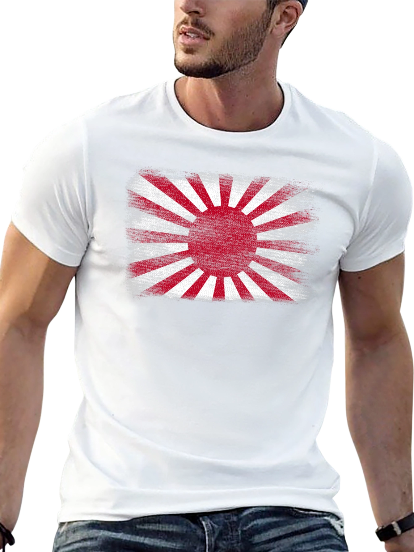 Distressed Rising Sun Graphic Tee