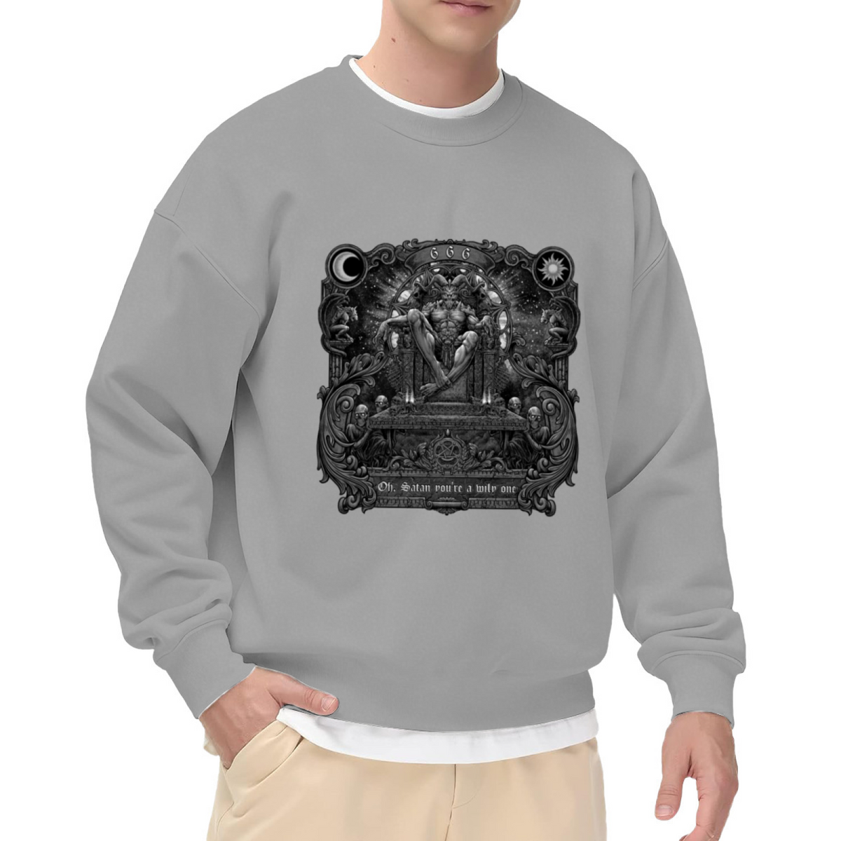Gothic Skull & Occult Design Graphic ԲÁìÎÀÒ - Unique Design Pullover Sweatshirt